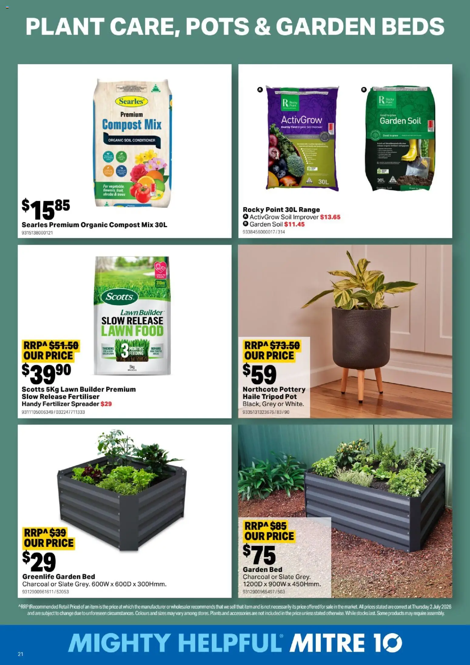Mitre 10 catalogue - valid from 12/08/2026 | Page: 21 | Products: Plant, Conditioner, Soil, Accessories