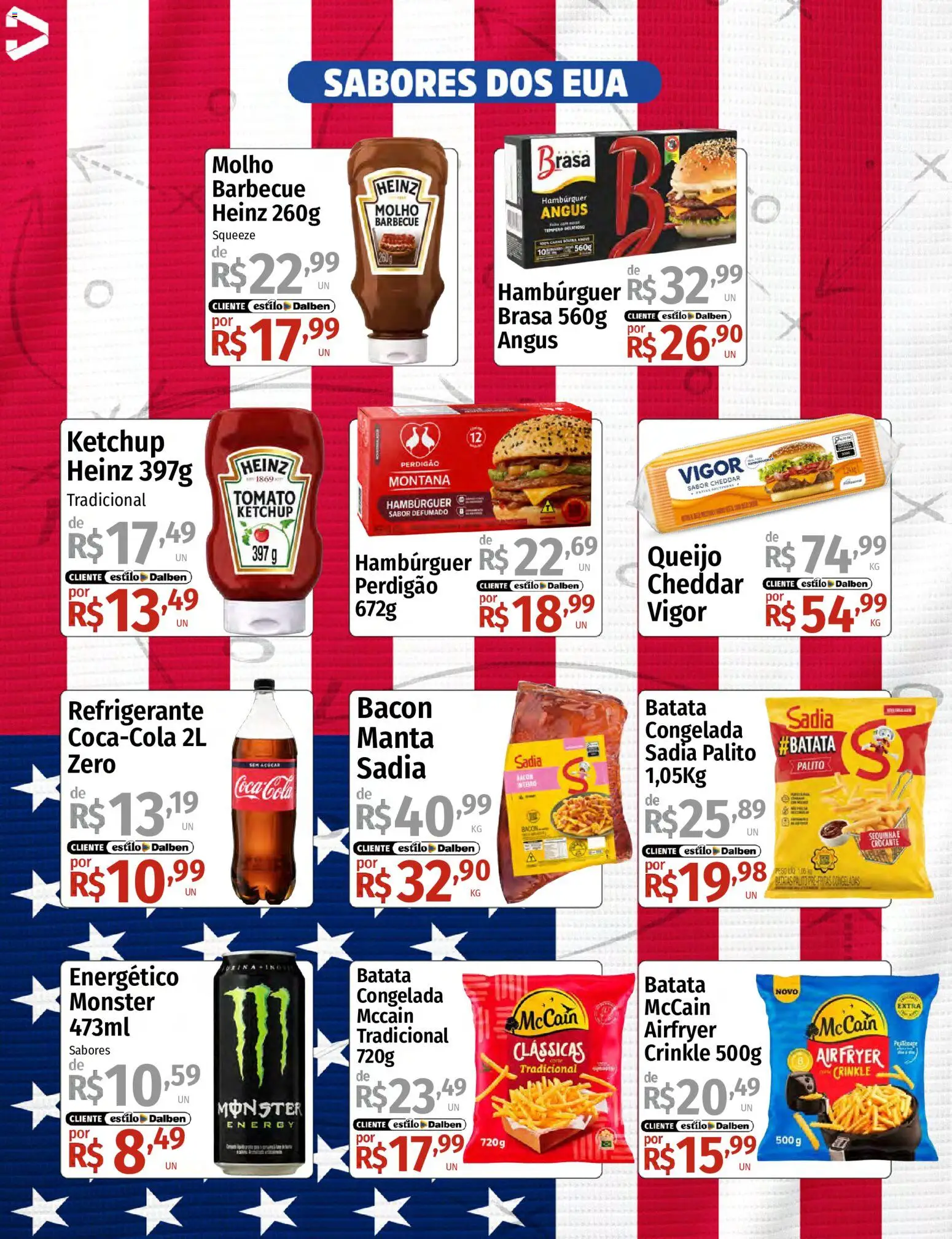 Supermercado Dalben Folheto - válido de 12.06.2026 | Página: 6 | Produtos: Queijo, Refrigerante, Batata, Monster