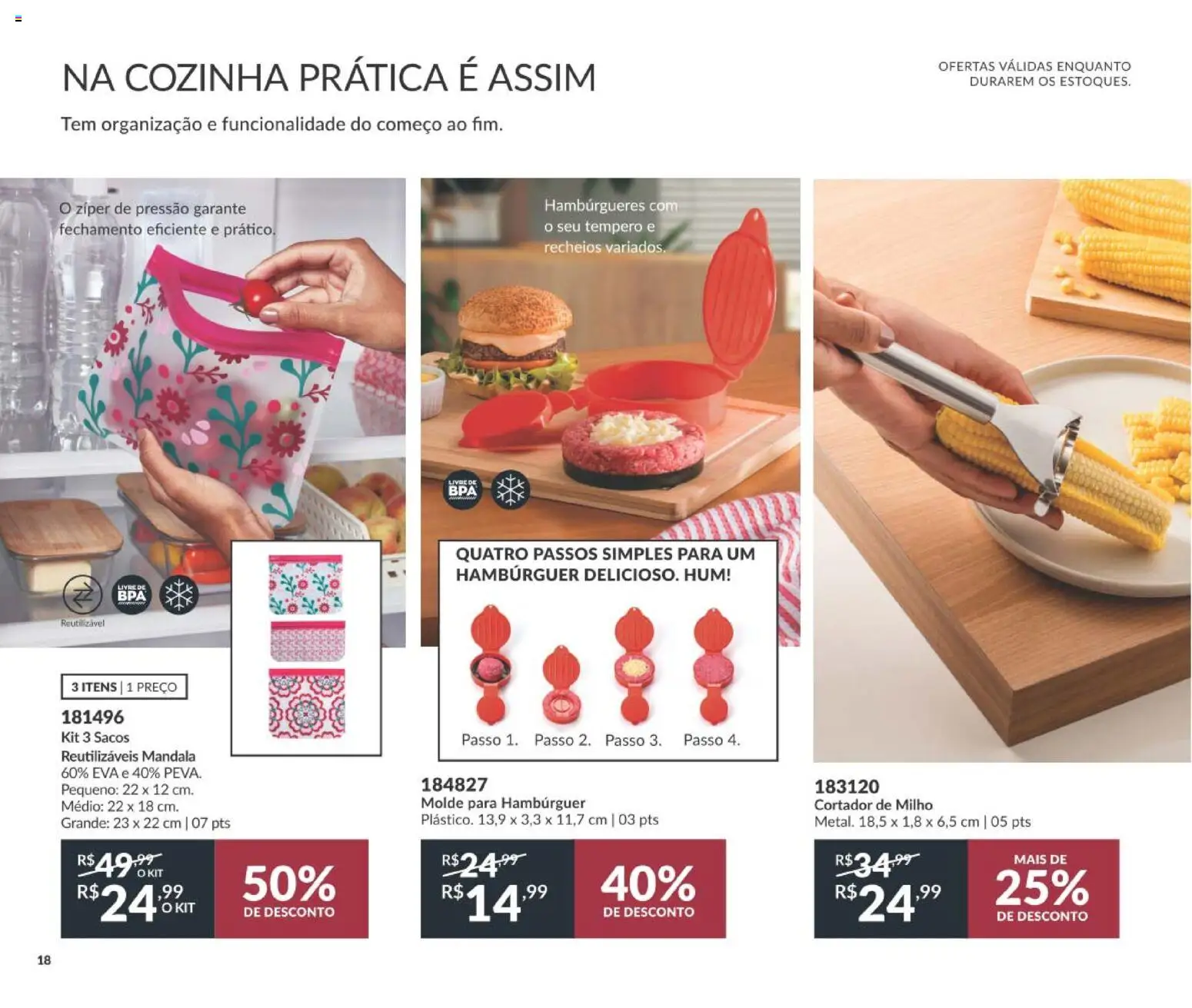 Avon Folheto - válido de 19/07/2026 | Página: 22 | Produtos: Hambúrguer, Cortador