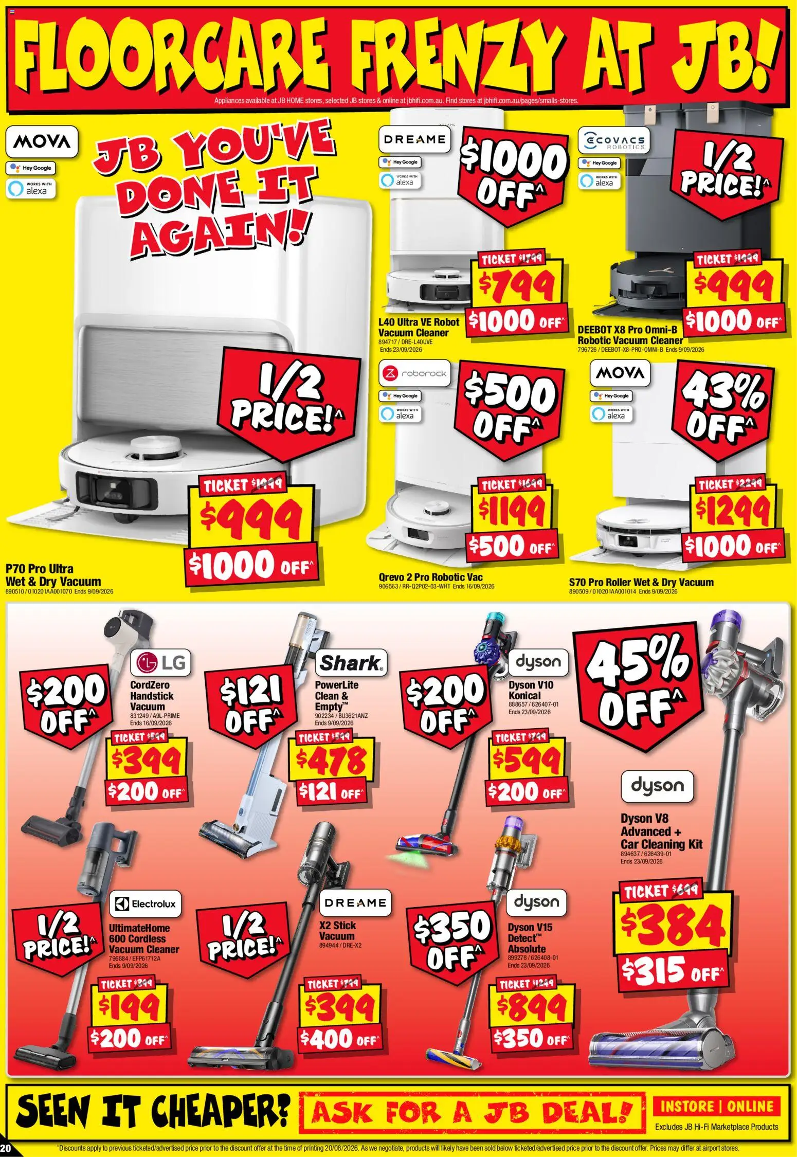 JB Hi-Fi catalogue - valid from 03/09/2026 | Page: 20 | Products: Ice, Robotic vacuum cleaner, Vacuum cleaner, Robot