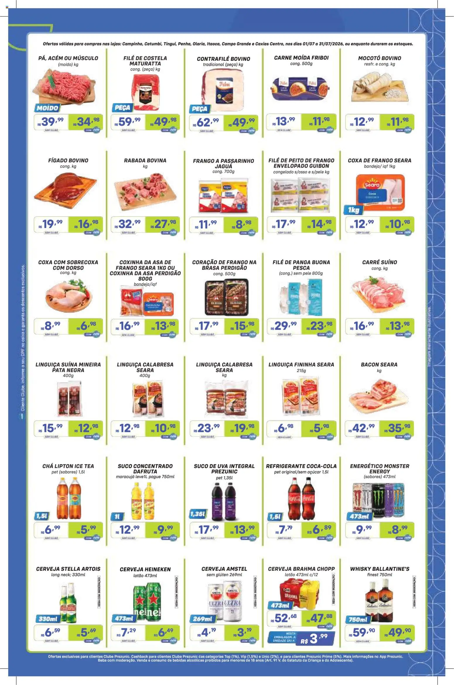 Prezunic Folheto - válido de 01/07/2026 | Página: 2 | Produtos: Maracujá, Acém, Suco, Açúcar