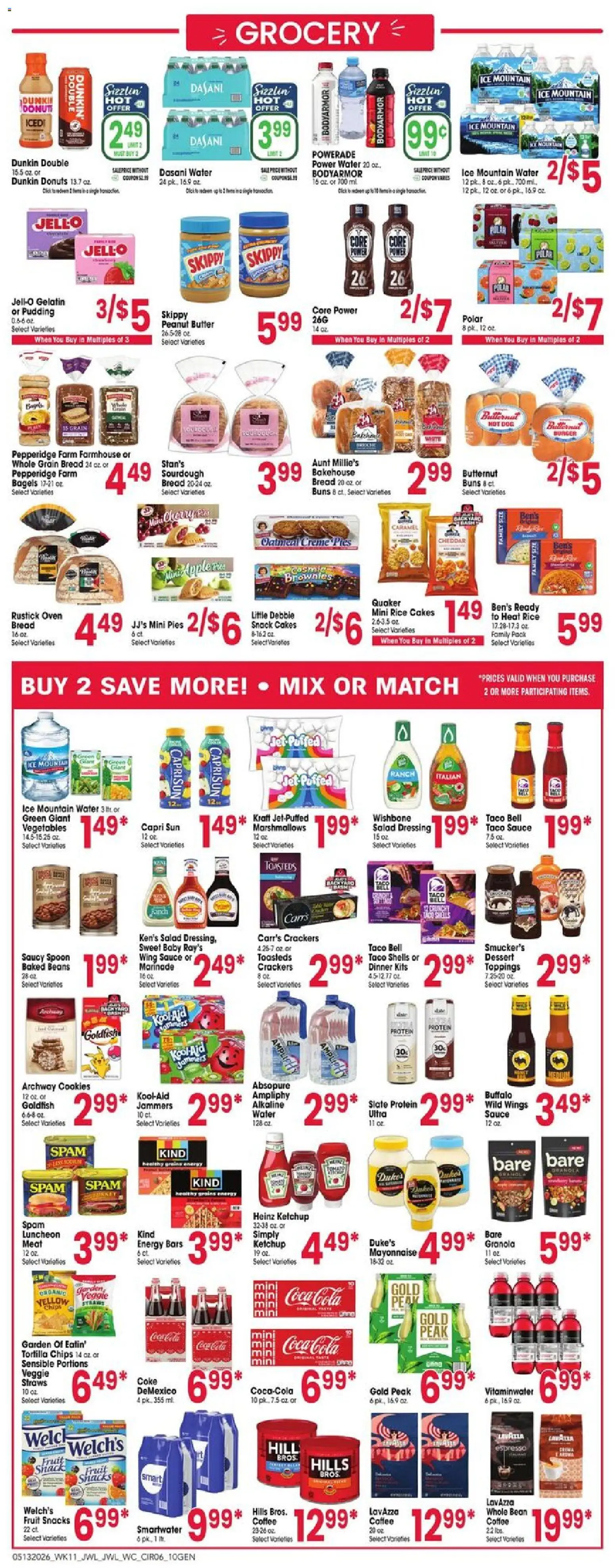 Jewel Osco Weekly Ad - IL - valid from 13.05.2026 | Page: 6 | Products: Coffee, Rice, Ketchup, Cookies