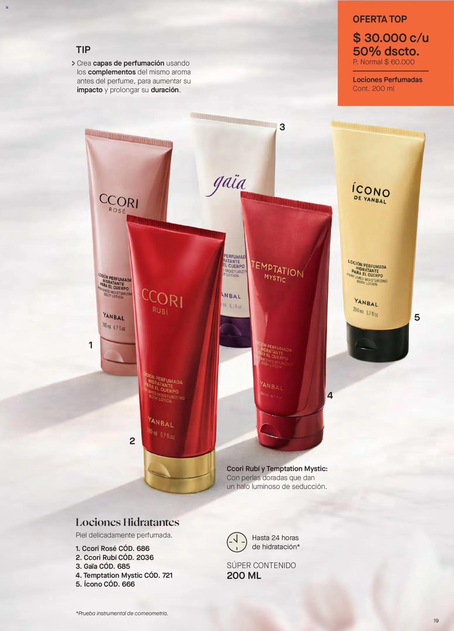 Yanbal revista - valida desde el 18/07/2026 | Página: 19 | Productos: Body, Loción, Top