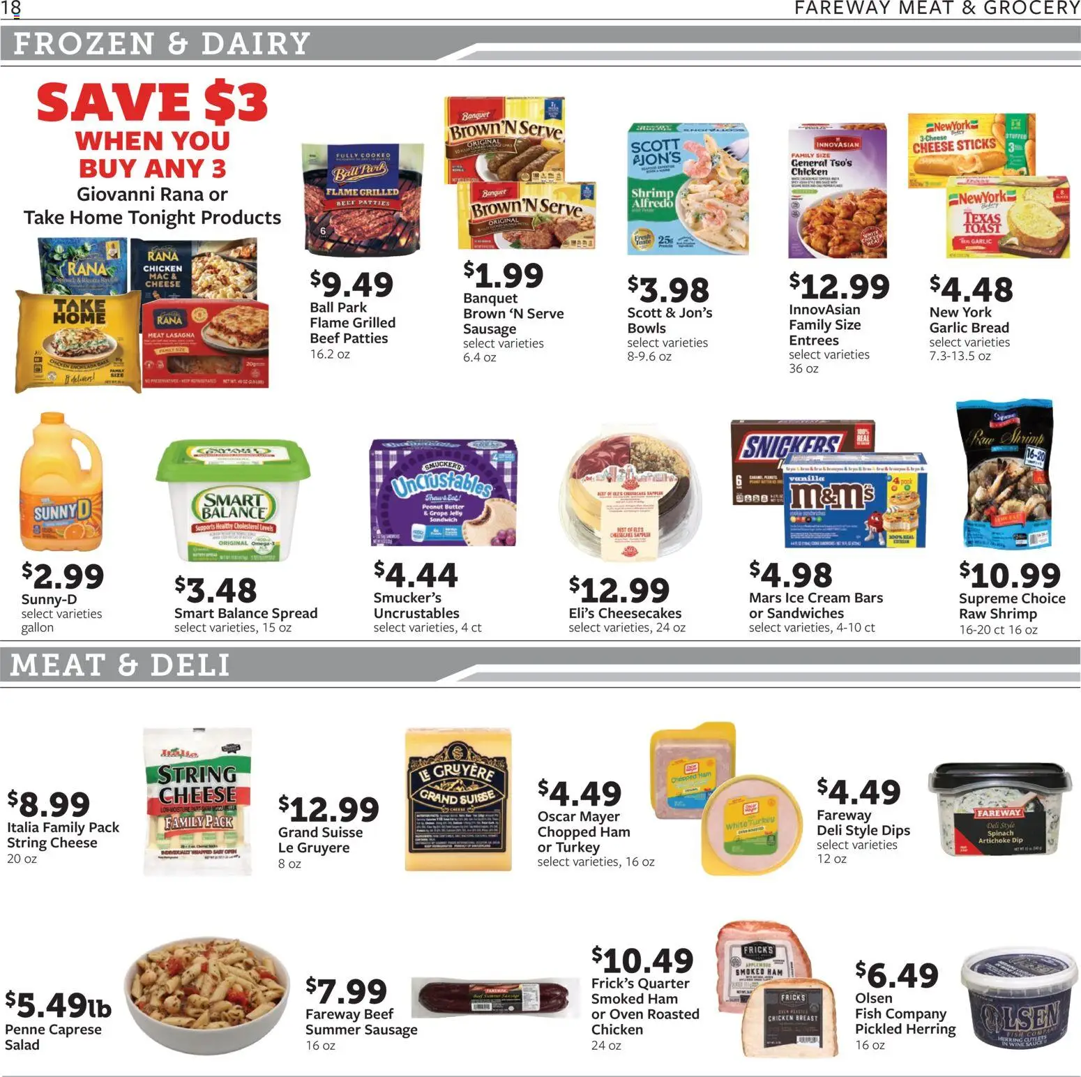 Fareway Weekly Ad - valid from 08.06.2026 | Page: 18 | Products: Spinach, Fish, Cream, Sauce