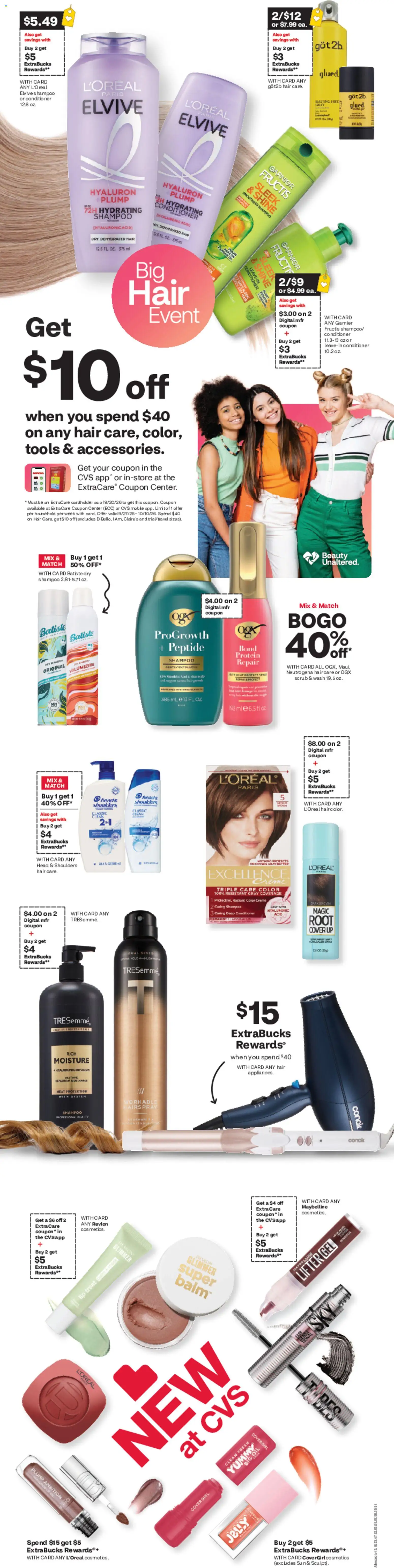 CVS Pharmacy Weekly Ad - valid from 10/04/2026 | Page: 4 | Products: Shampoo, Conditioner, Head & Shoulders, Protein