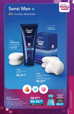 Jequiti - Revista 7/2026 - Pré-Visualização do folheto da loja Jequiti, válido de 12.05.2026 | Página: 17 | Produtos: Shampoo, Fragrância, Óleo, Sabonete