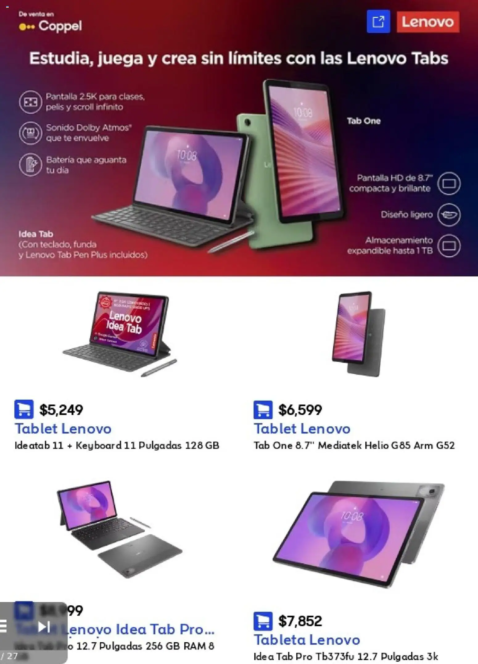Nuevas ofertas de Coppel válidas en toda la República Mexicana desde el 14/08/2026. ¡Encuentra las mejores ofertas en Coppel catálogo Celulares y computación! | Página: 17 | Productos: Tablet, Funda, Té, Tableta