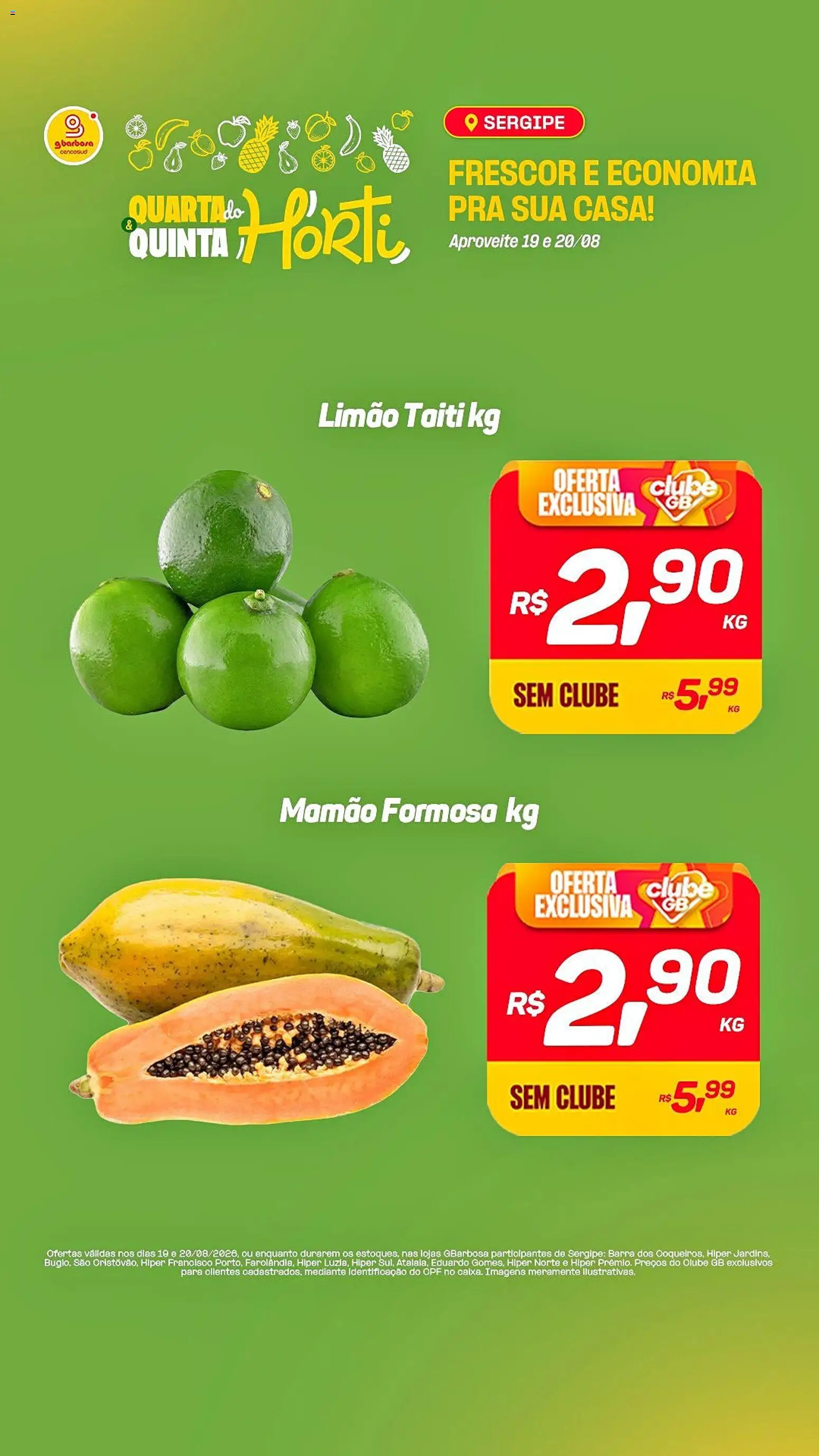 Gbarbosa Folheto - válido de 19/08/2026 | Página: 2 | Produtos: Mamão