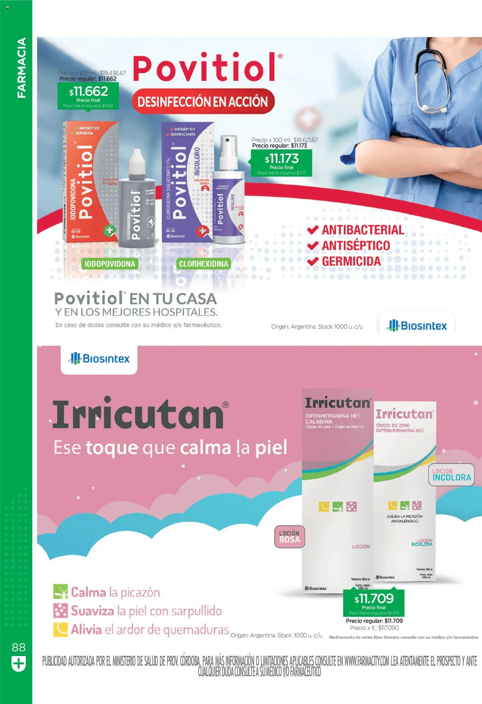 Farmacity catálogo │ válido desde el 01/09/2026 | Página: 88 | Productos: Desinfectante, Loción