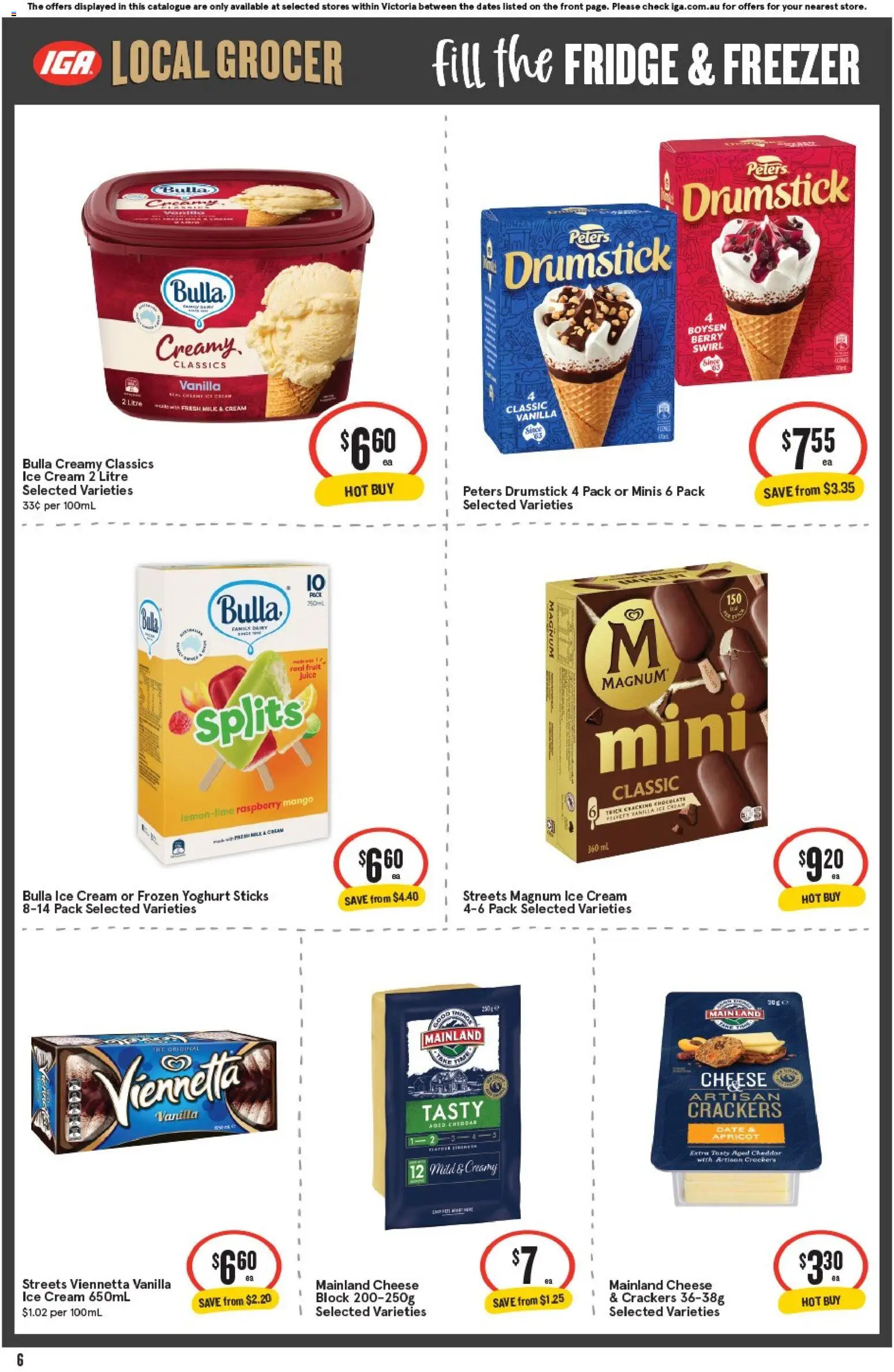 IGA catalogue - valid from 22/07/2026 | Page: 7 | Products: Milk, Juice, Fridge, Freezer