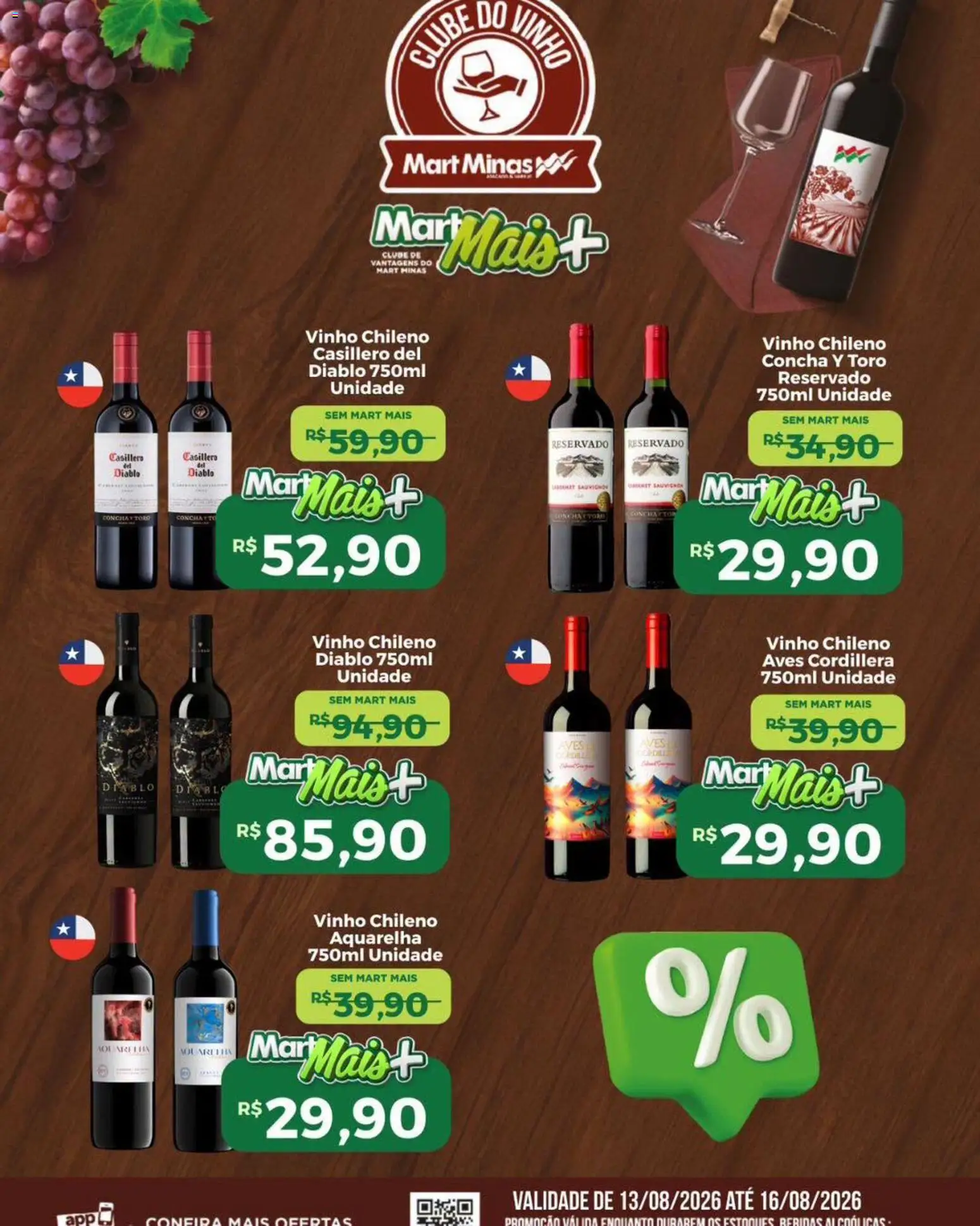 Mart Minas Folheto - válido de 13/08/2026 | Página: 3 | Produtos: Aves, Vinho, Chá