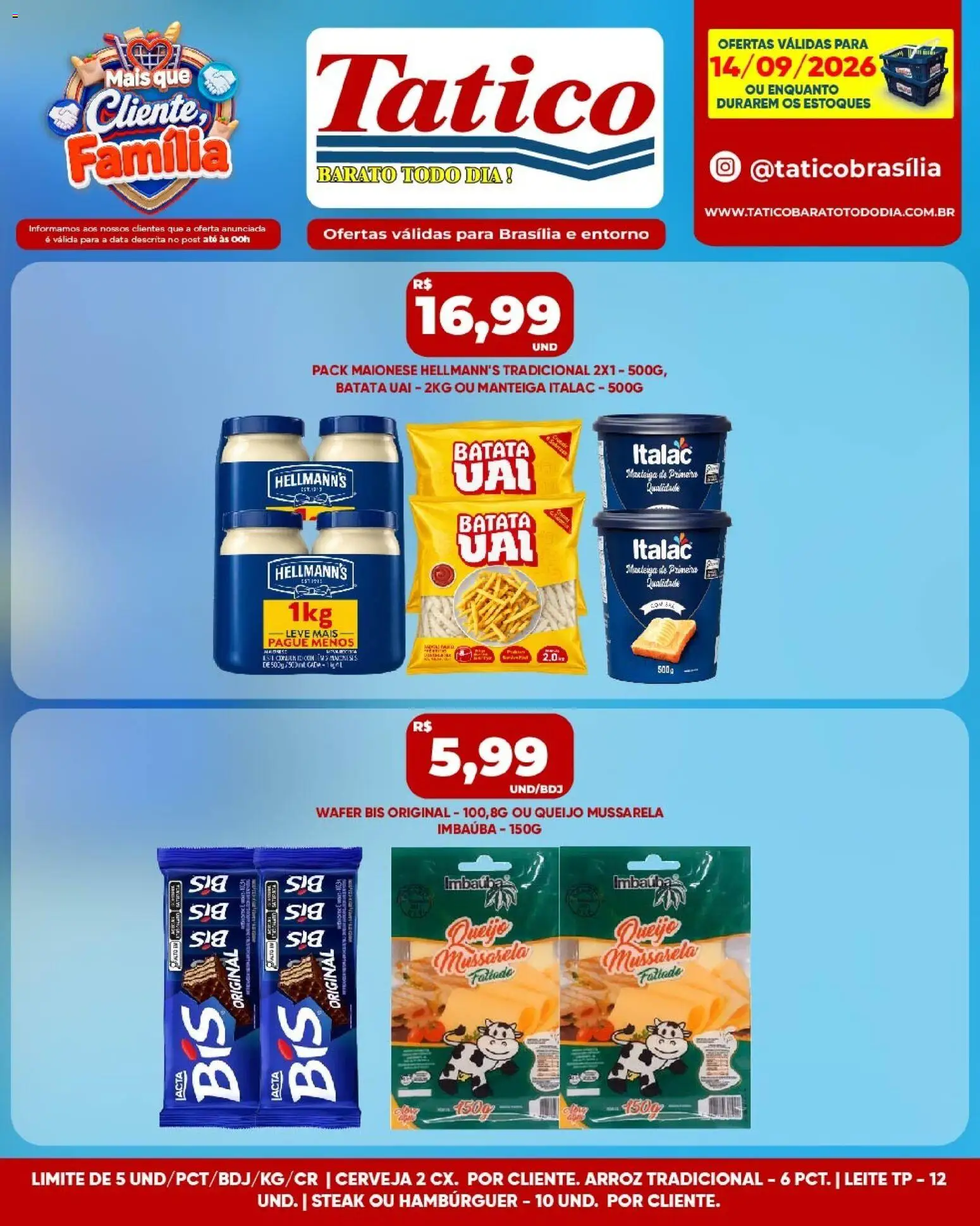 Tatico Folheto - válido de 14/09/2026 | Página: 7 | Produtos: Steak, Manteiga, Cerveja, Mussarela