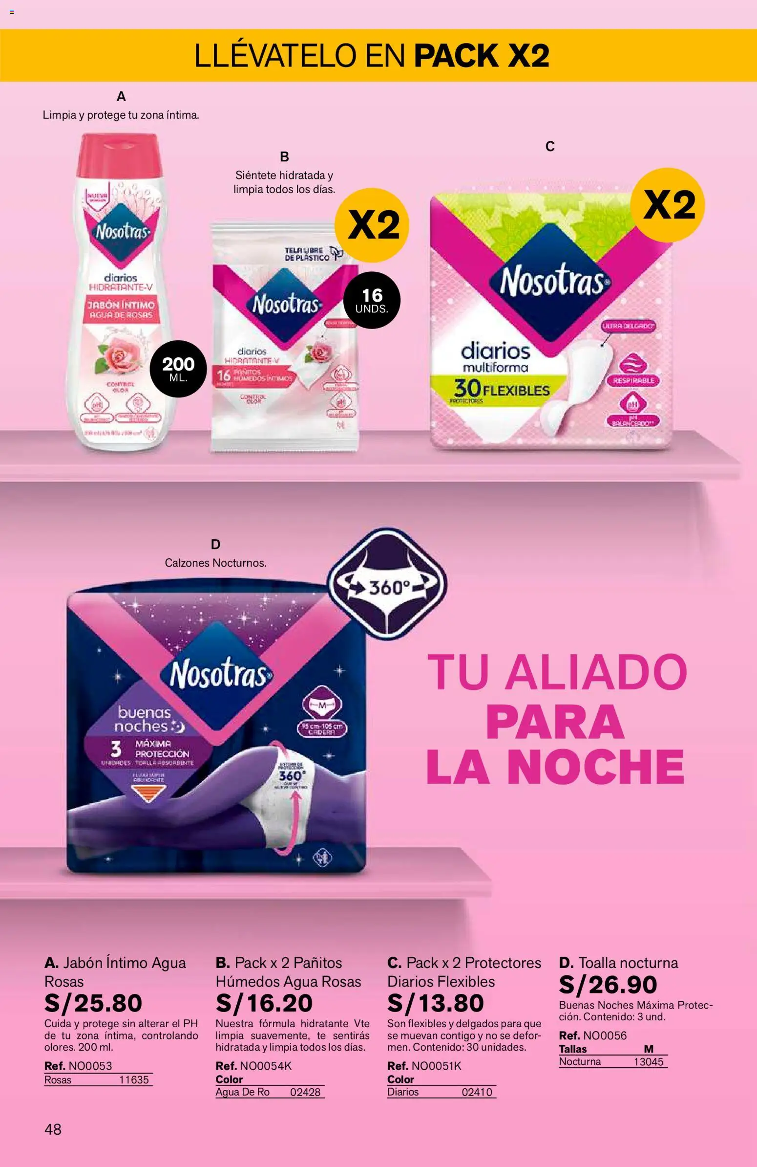 Catálogo Leonisa válido desde 24/08/2026 | Página: 48 | Productos: Toalla, Té, Protectores, Agua