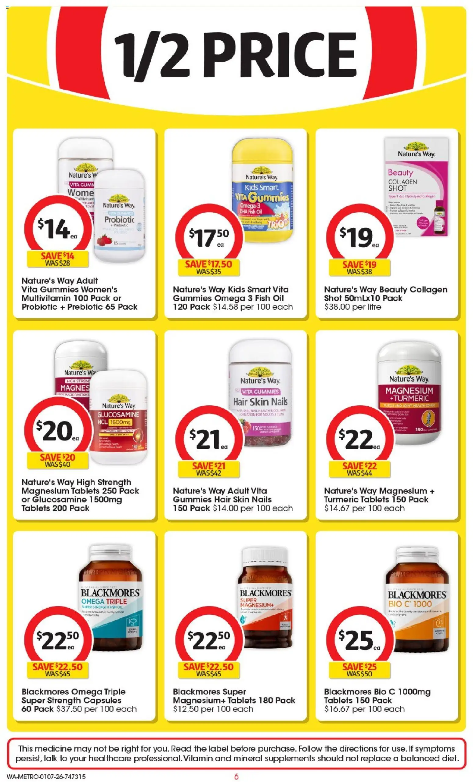 Coles catalogue - valid from 01/07/2026 | Page: 6 | Products: Oil, Fish, Multivitamin, Vitamin