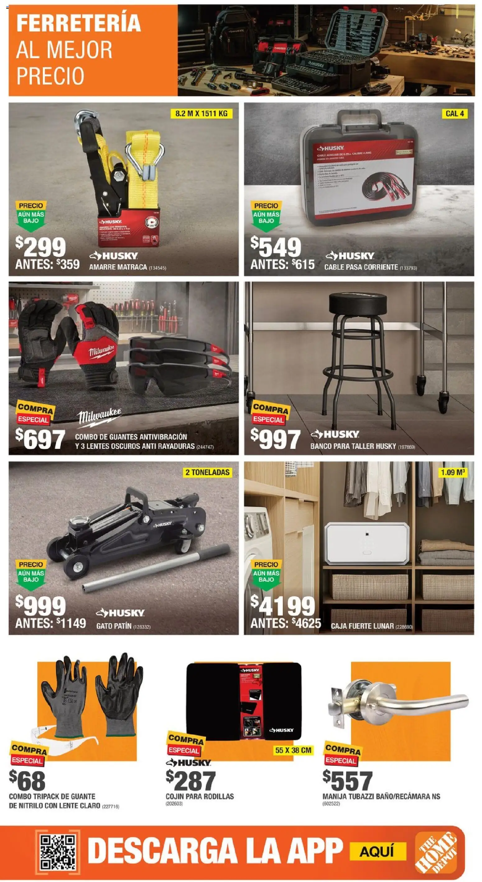 Nuevas ofertas de Home Depot válidas en toda la República Mexicana desde el 13/08/2026. ¡Encuentra las mejores ofertas en Home Depot catálogo! | Página: 18 | Productos: Lentes, Cable, Banco, Guante