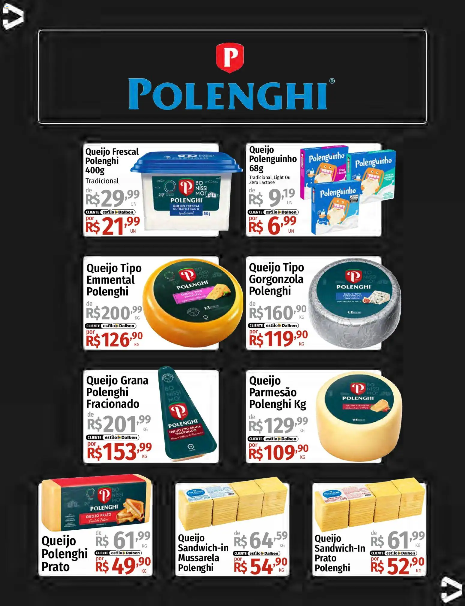 Supermercado Dalben Folheto - válido de 15.06.2026 | Página: 21 | Produtos: Queijo, Parmesão, Queijo parmesão, Mussarela