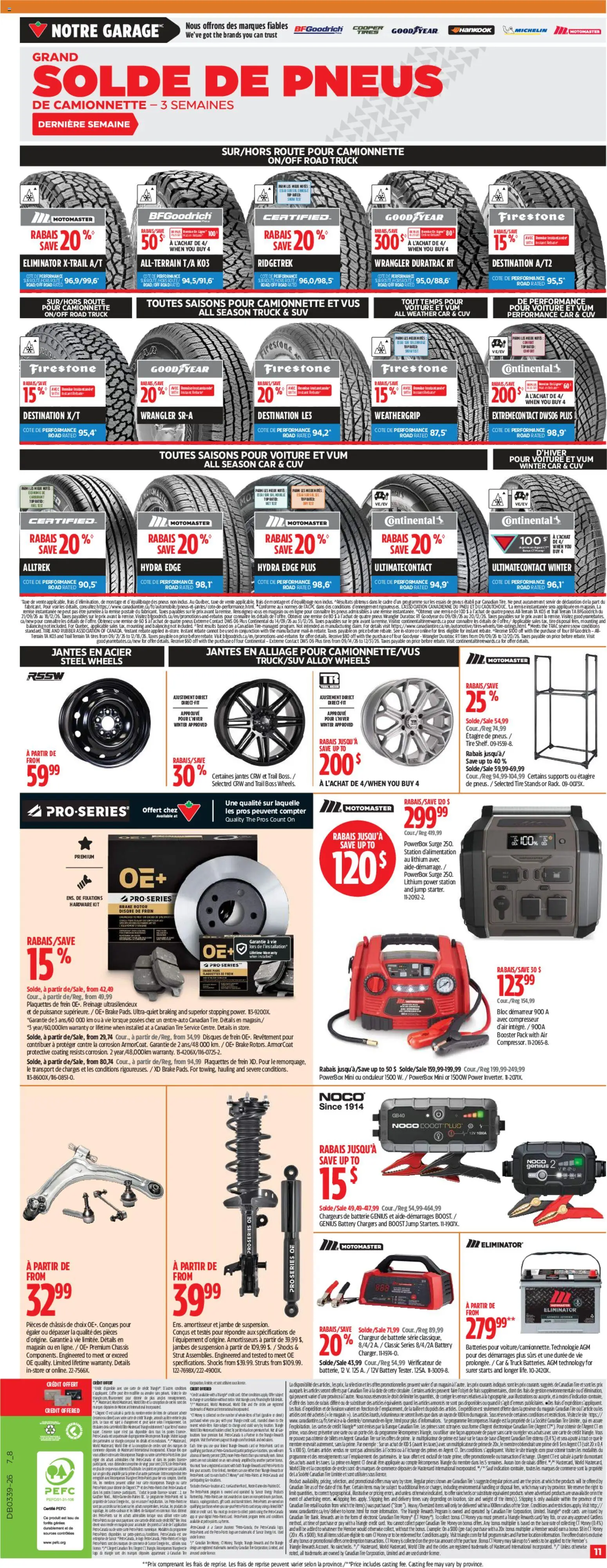 Canadian Tire flyer valid from Sep 24, 2026 | Page: 10 | Products: Carport, Batteries, Battery