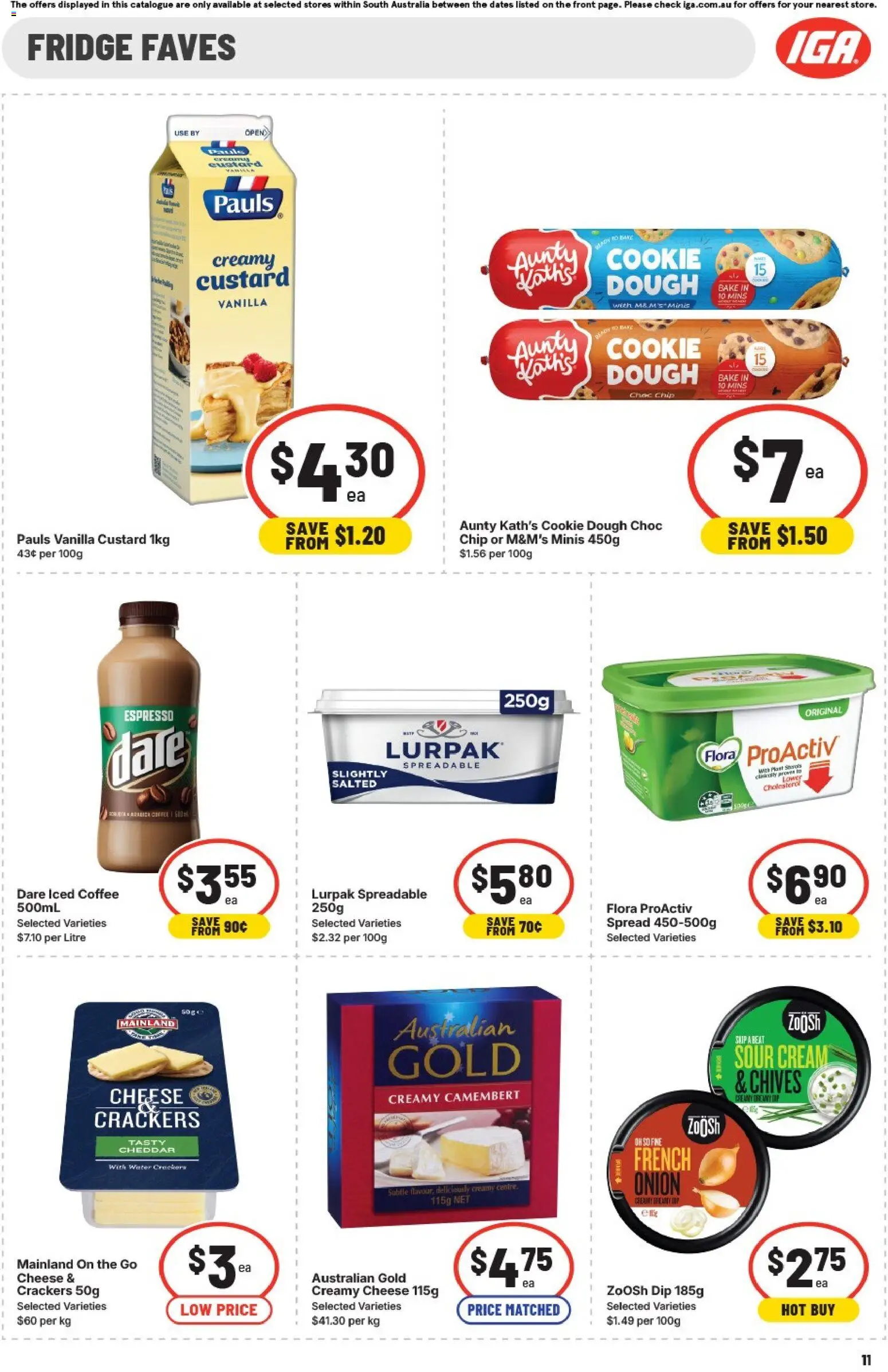 IGA catalogue - valid from 01/07/2026 | Page: 11 | Products: Cheese, Coffee, Water, Fridge