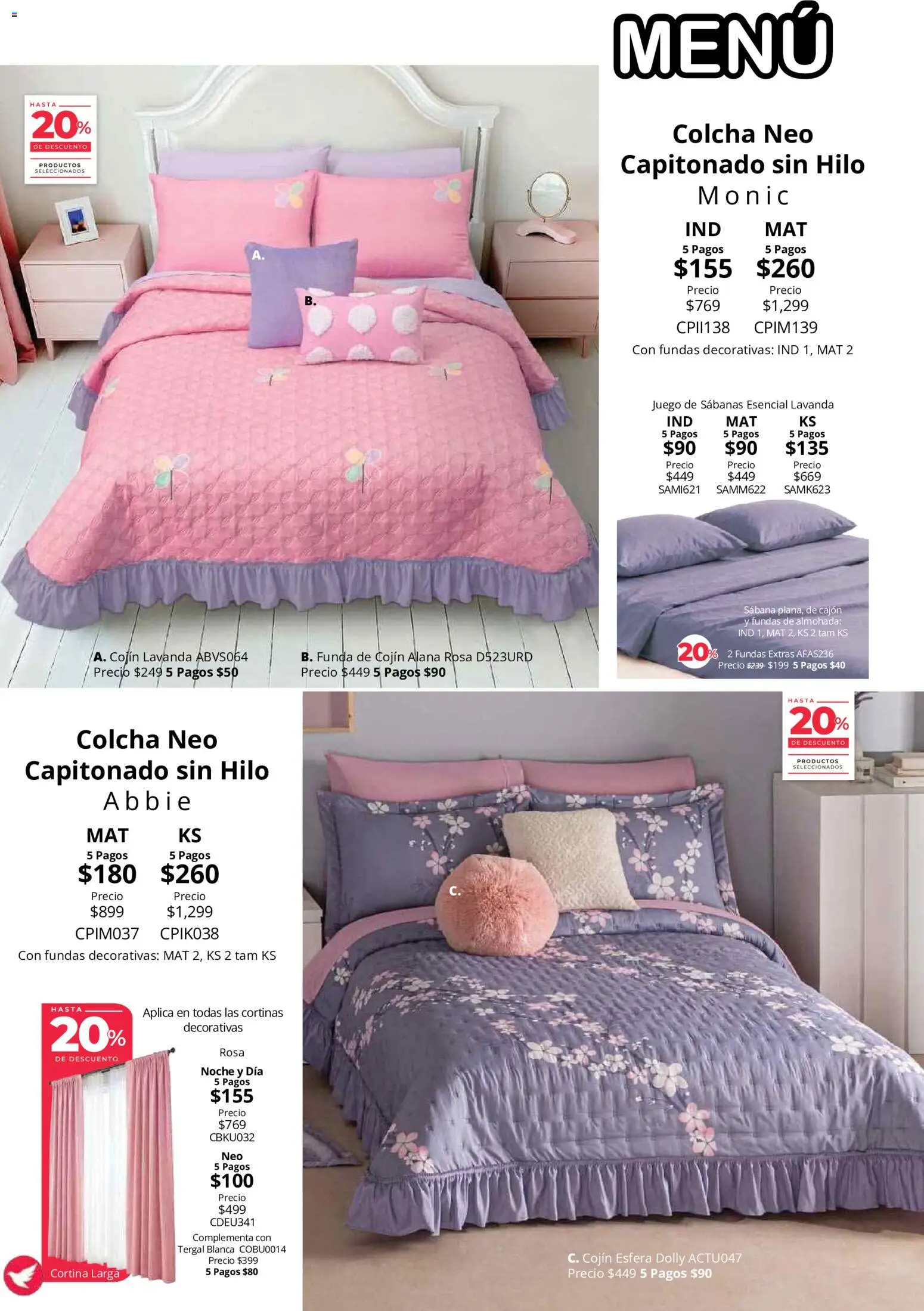 Nuevas ofertas de Colchas Concord válidas en toda la República Mexicana desde el 01/08/2026. ¡Encuentra las mejores ofertas en Colchas Concord catálogo! | Página: 128 | Productos: Juego, Almohada, Sabanas, Cortinas