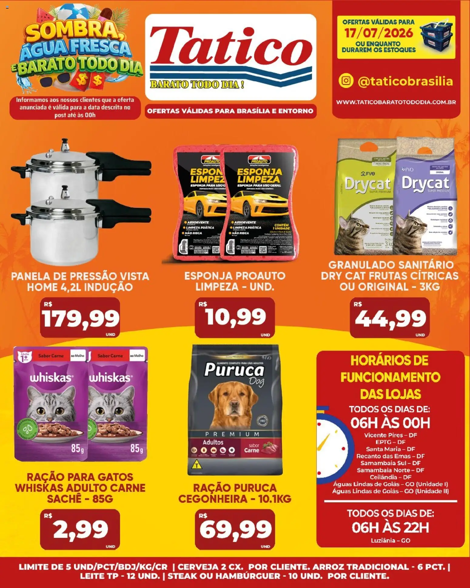 Tatico Folheto - válido de 18/07/2026 | Página: 40 | Produtos: Esponja, Leite, Cerveja, Hambúrguer