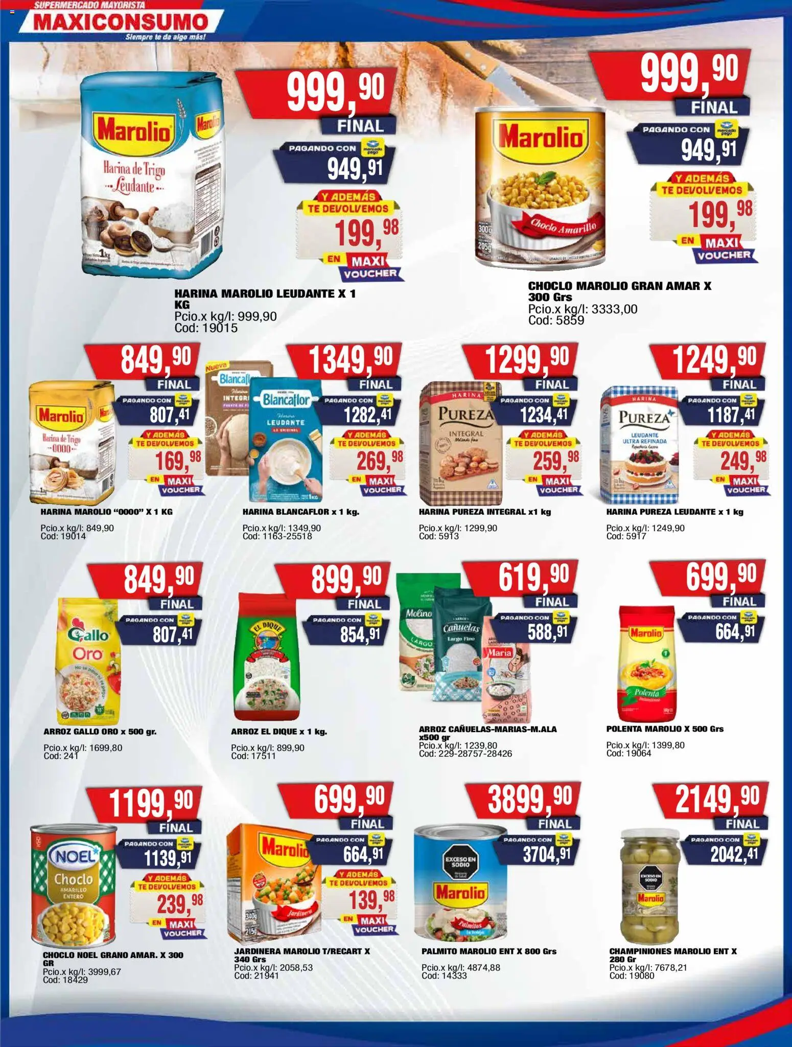 Maxiconsumo ofertas │ válido desde el 11.05.2026 | Página: 4 | Productos: Harina, Polenta, Palmitos, Arroz