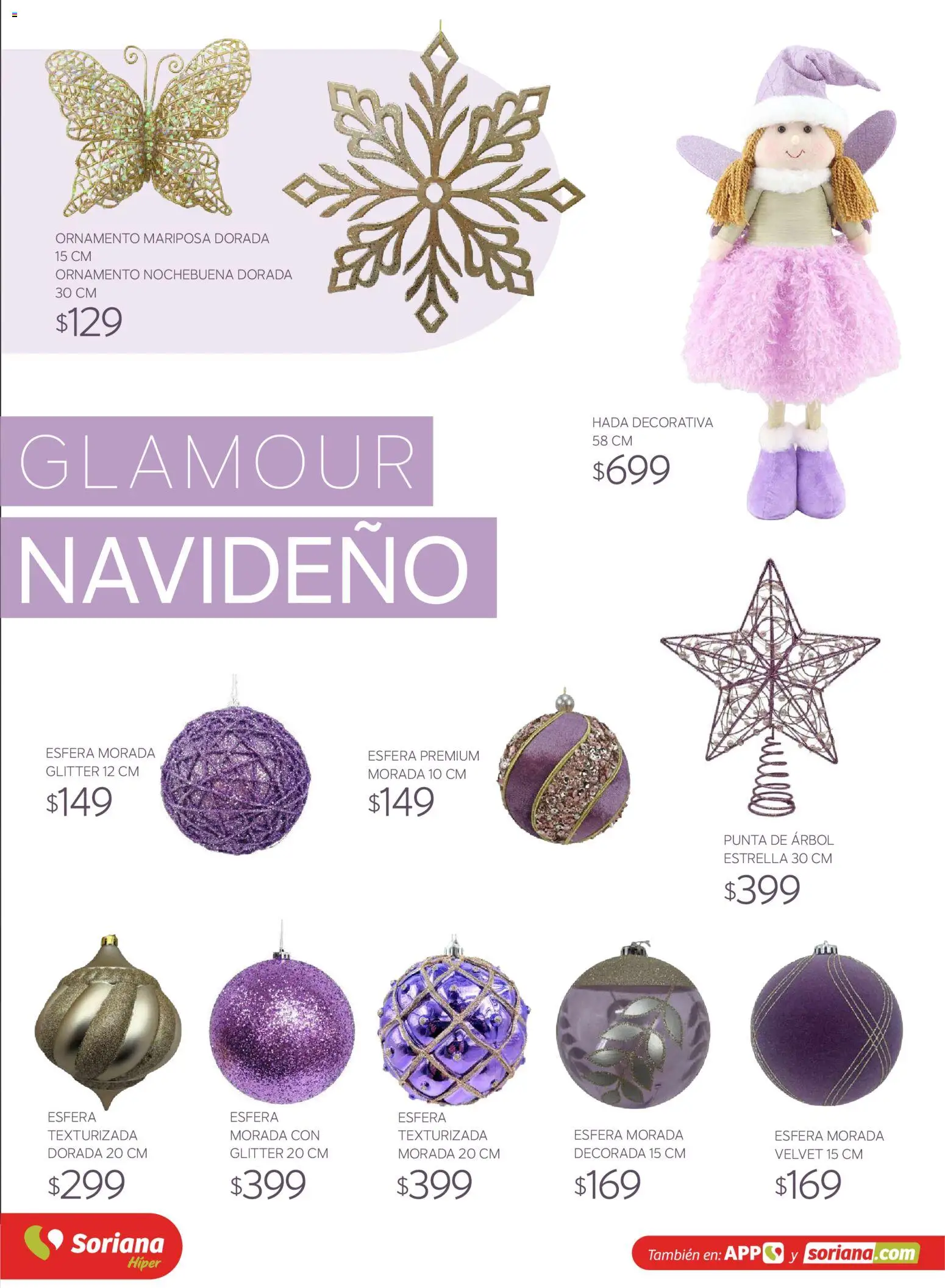 Nuevas ofertas de Soriana válidas en toda la República Mexicana desde el 30/09/2026. ¡Encuentra las mejores ofertas en Soriana Híper - Decoracion Navideña! | Página: 21 | Productos: Glitter