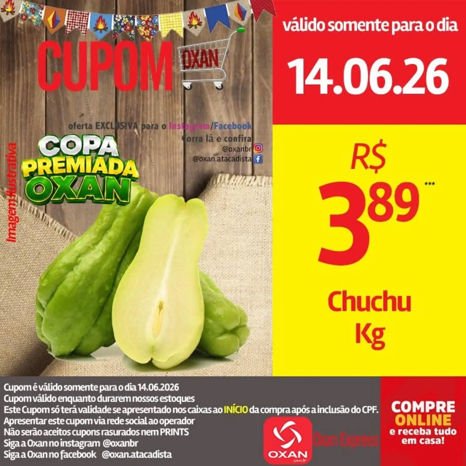 Oxan Atacadista Folheto - válido de 15.06.2026 | Página: 18 | Produtos: Chuchu, Copa