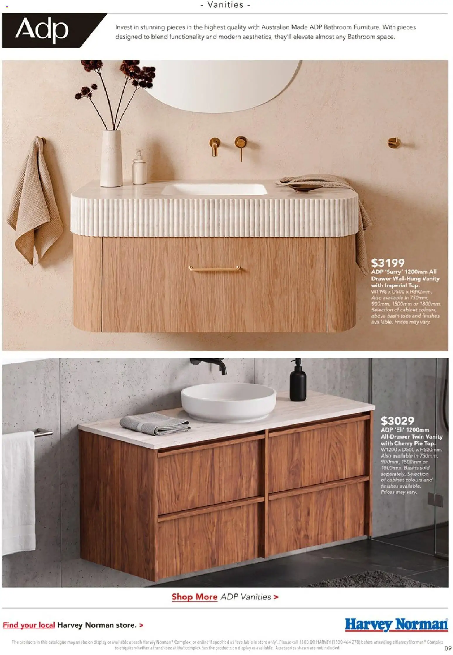 Harvey Norman catalogue - valid from 09/09/2026 | Page: 9 | Products: Cabinet, Drawer, Accessories, Bathroom