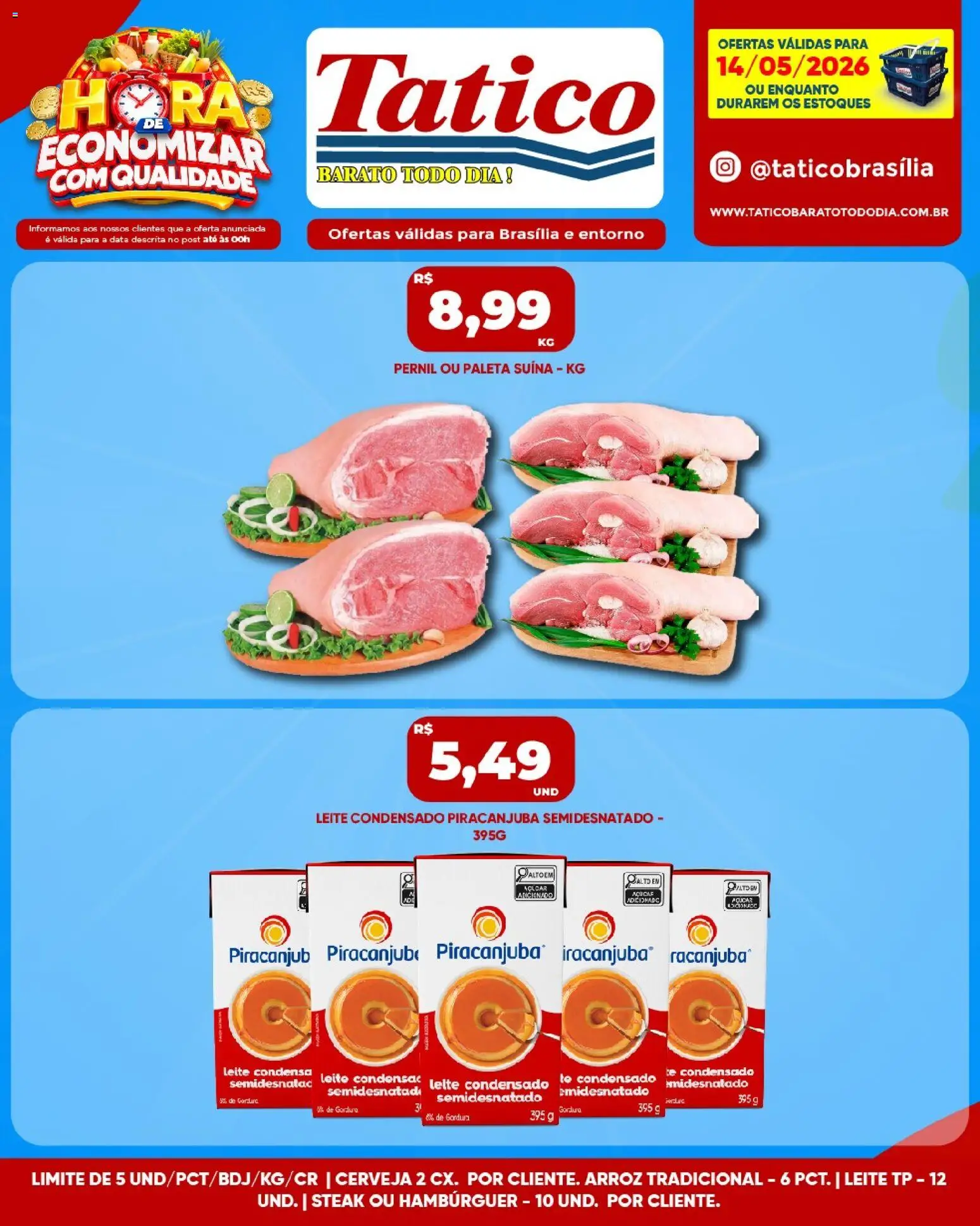 Tatico Folheto - válido de 15.05.2026 | Página: 28 | Produtos: Pernil, Leite, Hambúrguer, Leite condensado