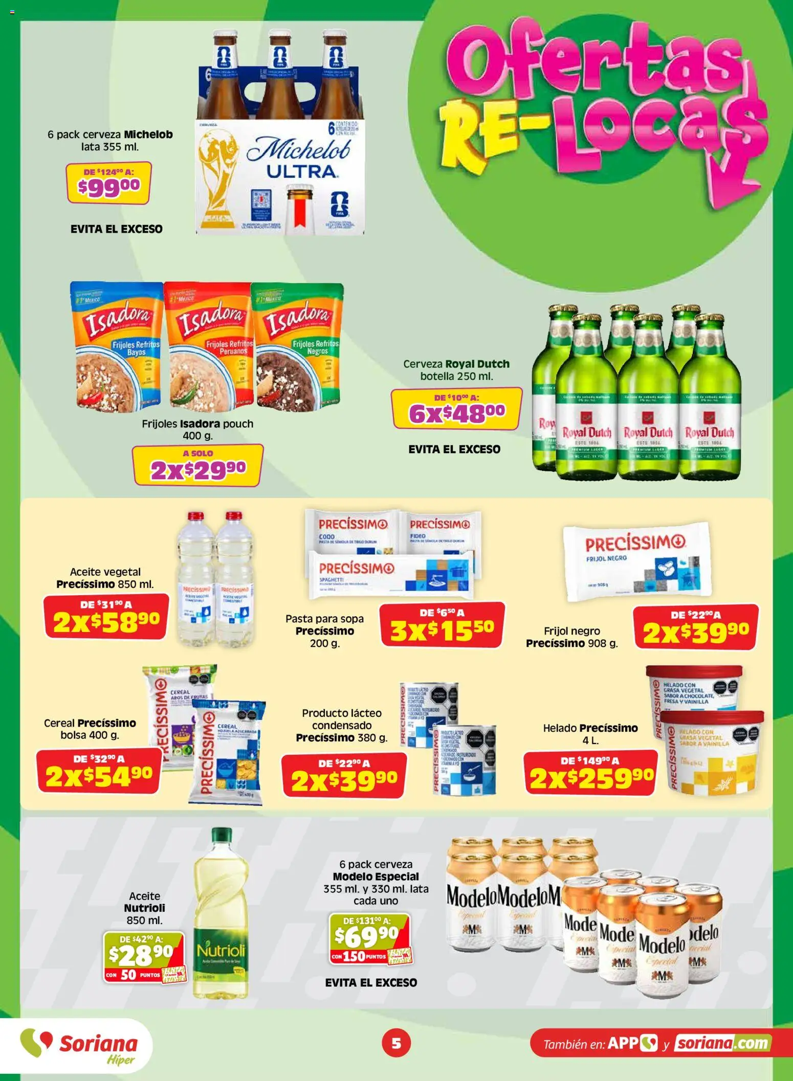 Nuevas ofertas de Soriana válidas en toda la República Mexicana desde el 17/07/2026. ¡Encuentra las mejores ofertas en Soriana folleto! | Página: 5 | Productos: Sopa, Bolsa, Cerveza, Helado