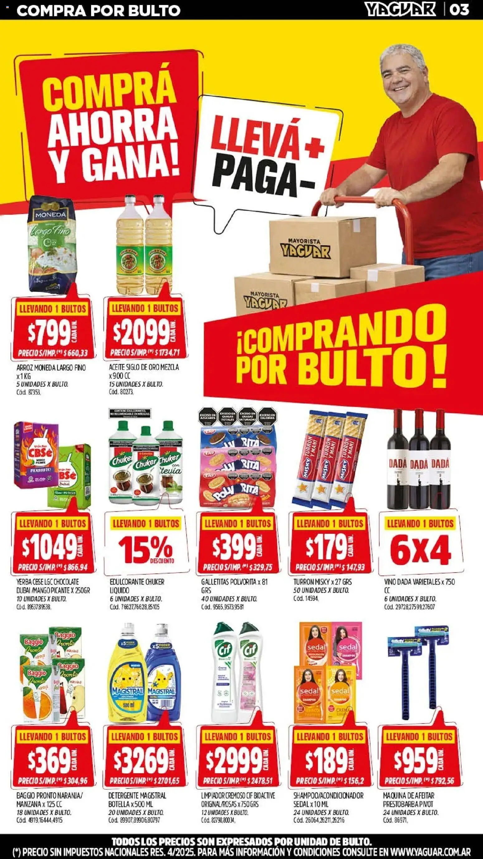 Yaguar - Oferta Semanal Santa Fé │ válido desde el 10/08/2026 | Página: 3 | Productos: Yerba, Mani, Chocolate, Turrón