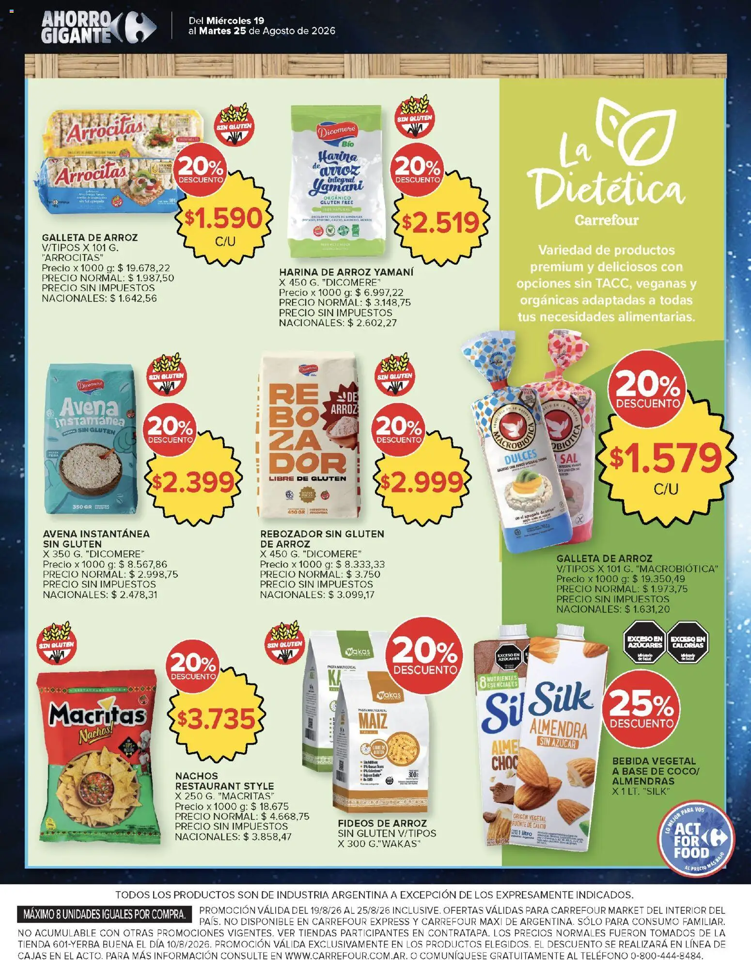 Carrefour ofertas │ válido desde el 19/08/2026 | Página: 51 | Productos: Harina, Sal, Avena, Arroz integral