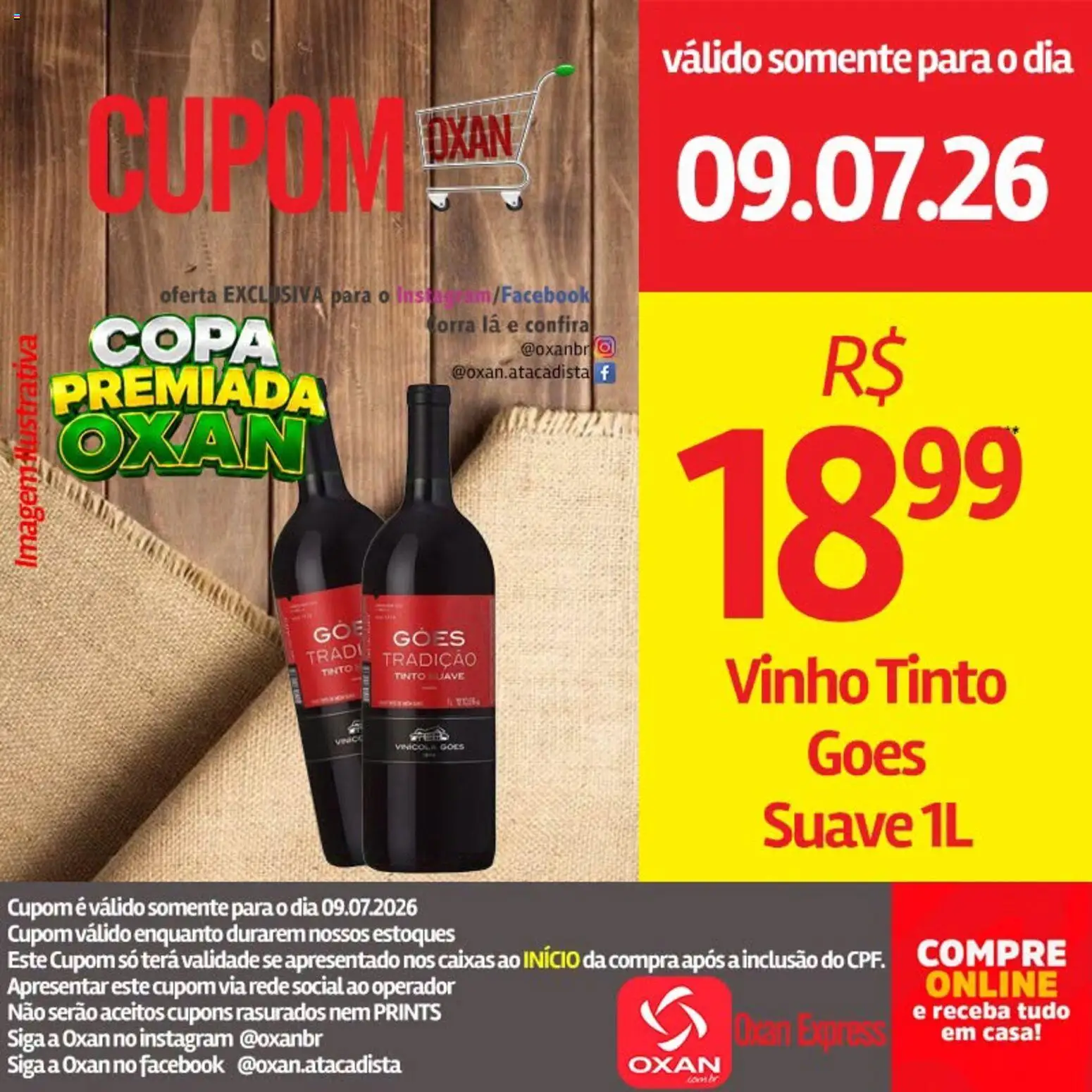 Oxan Atacadista Folheto - válido de 09/07/2026 | Página: 8 | Produtos: Vinho, Copa