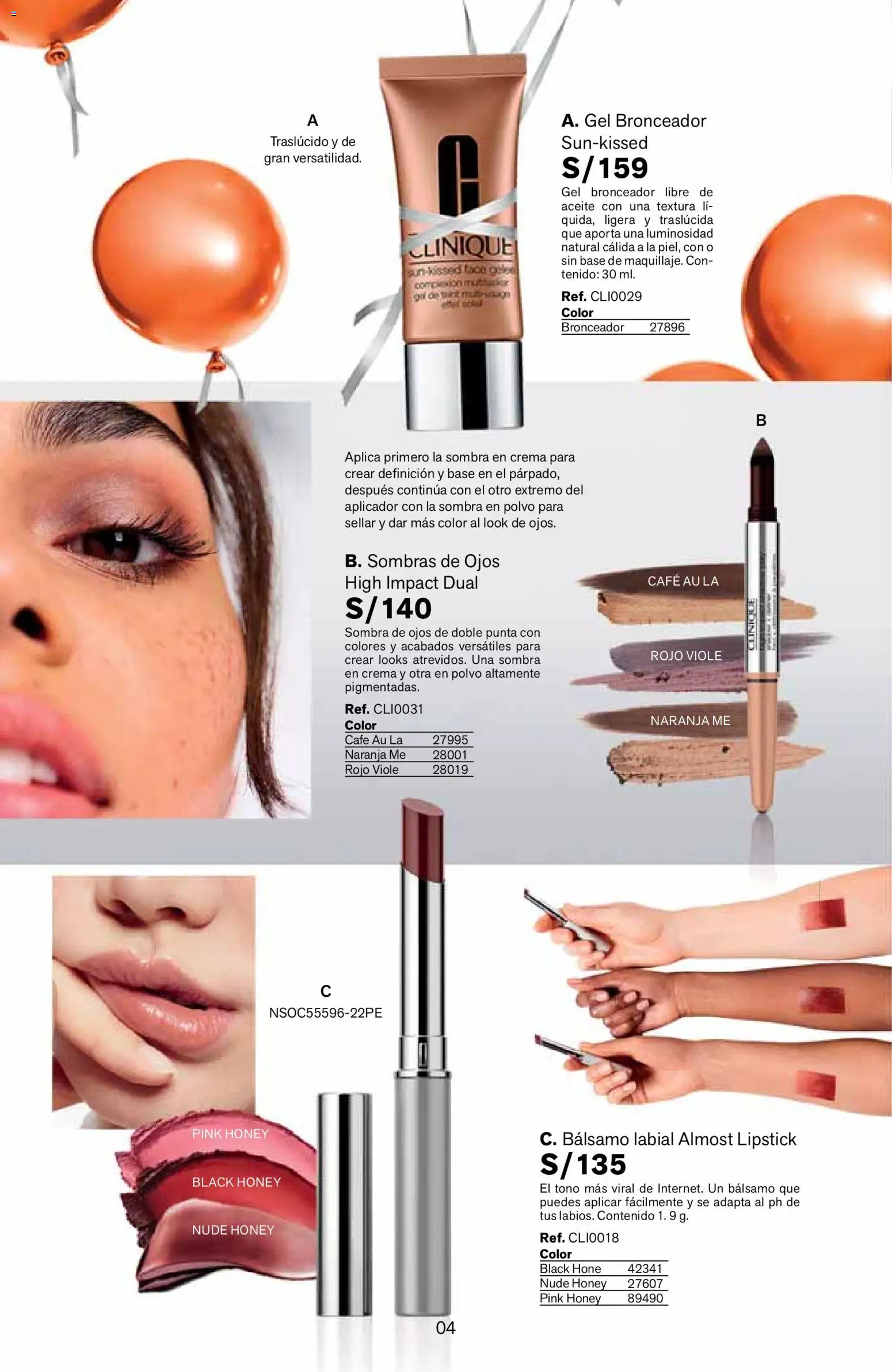 Catálogo Leonisa válido desde 25/06/2026 | Página: 4 | Productos: Sombra de ojos, Café, Crema, Polvo