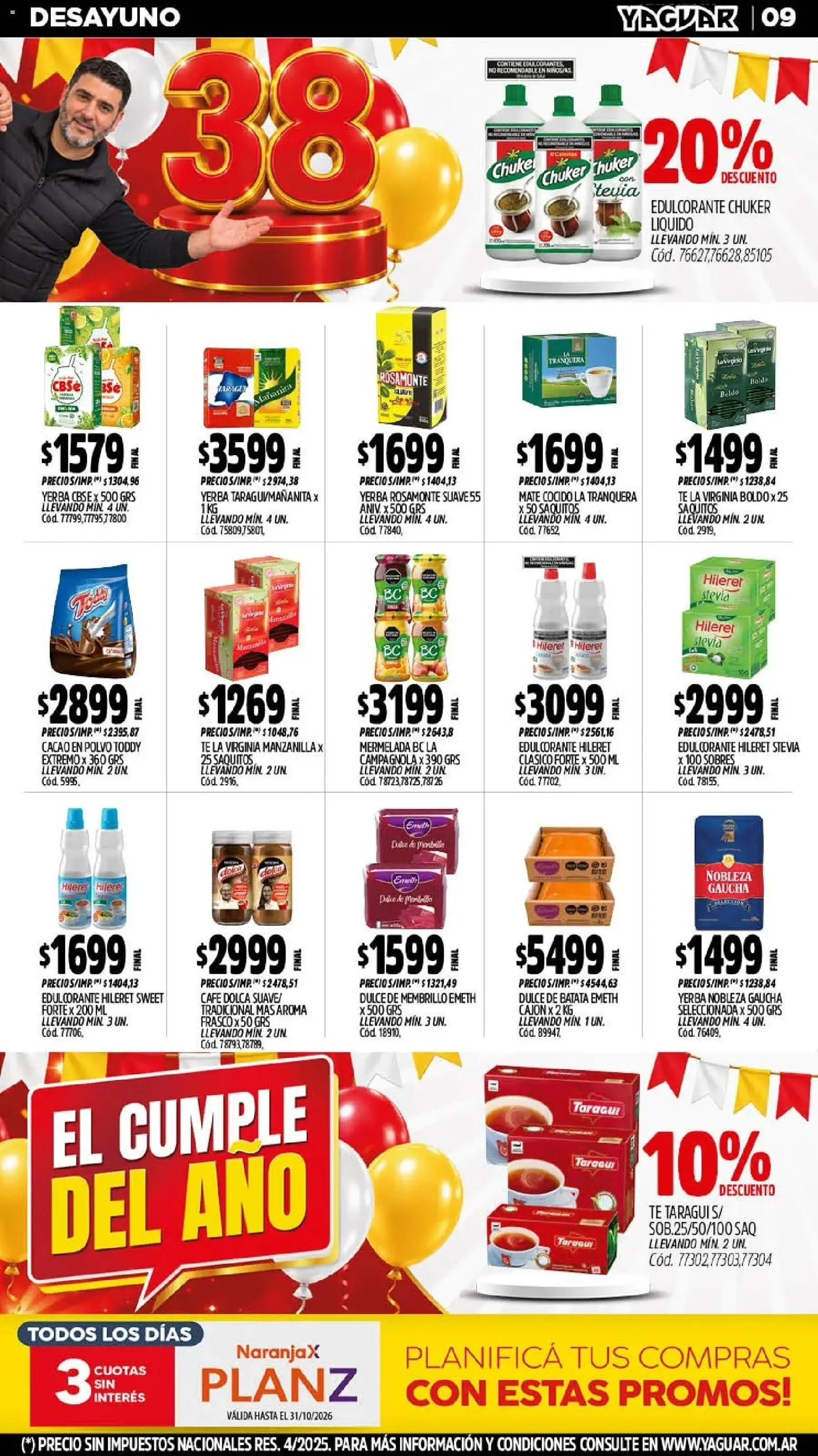 Yaguar - Oferta Semanal Jujuy │ válido desde el 19/10/2026 | Página: 10