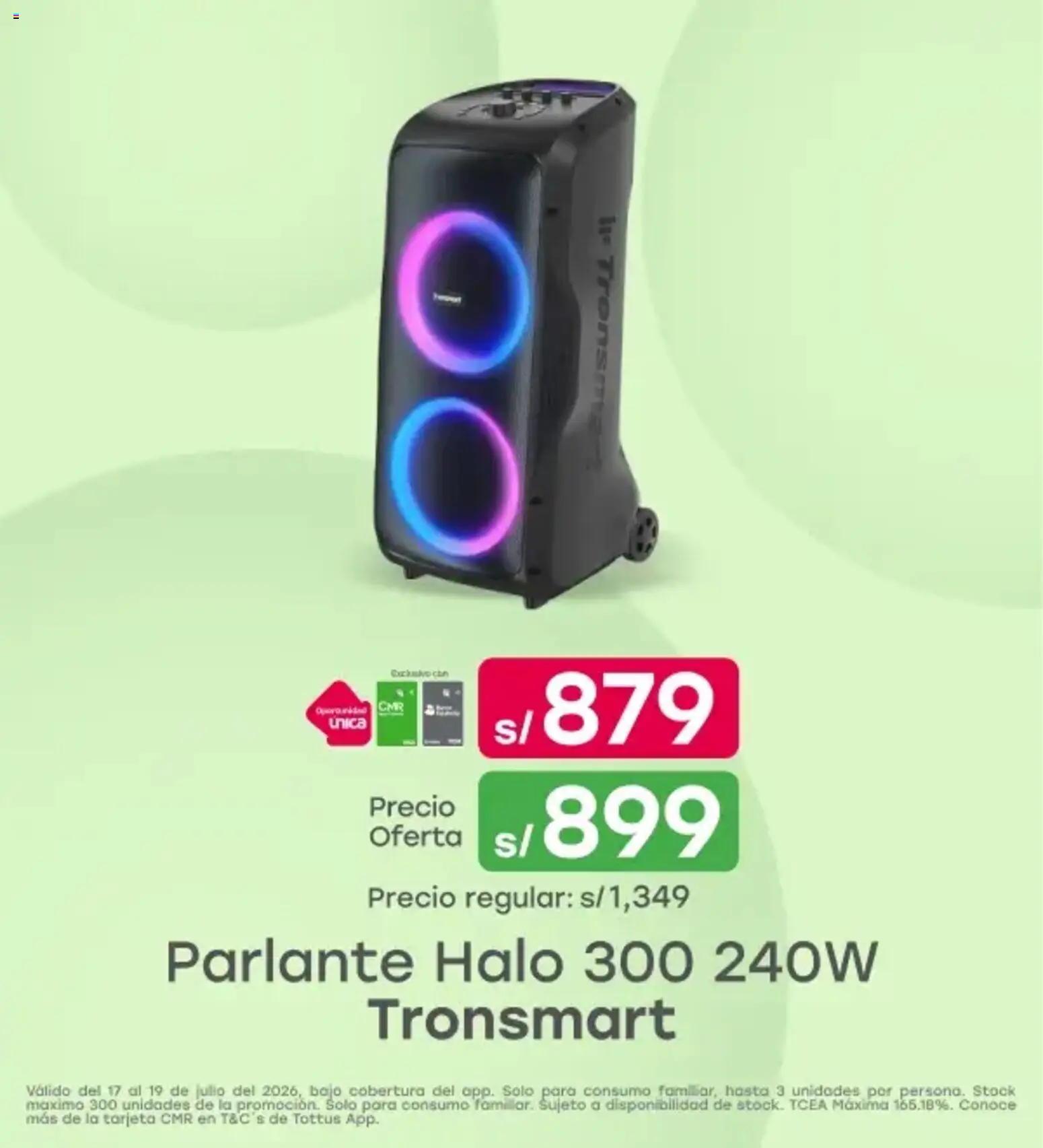 Catálogo Tottus válido desde 17/07/2026 | Página: 2 | Productos: Parlante