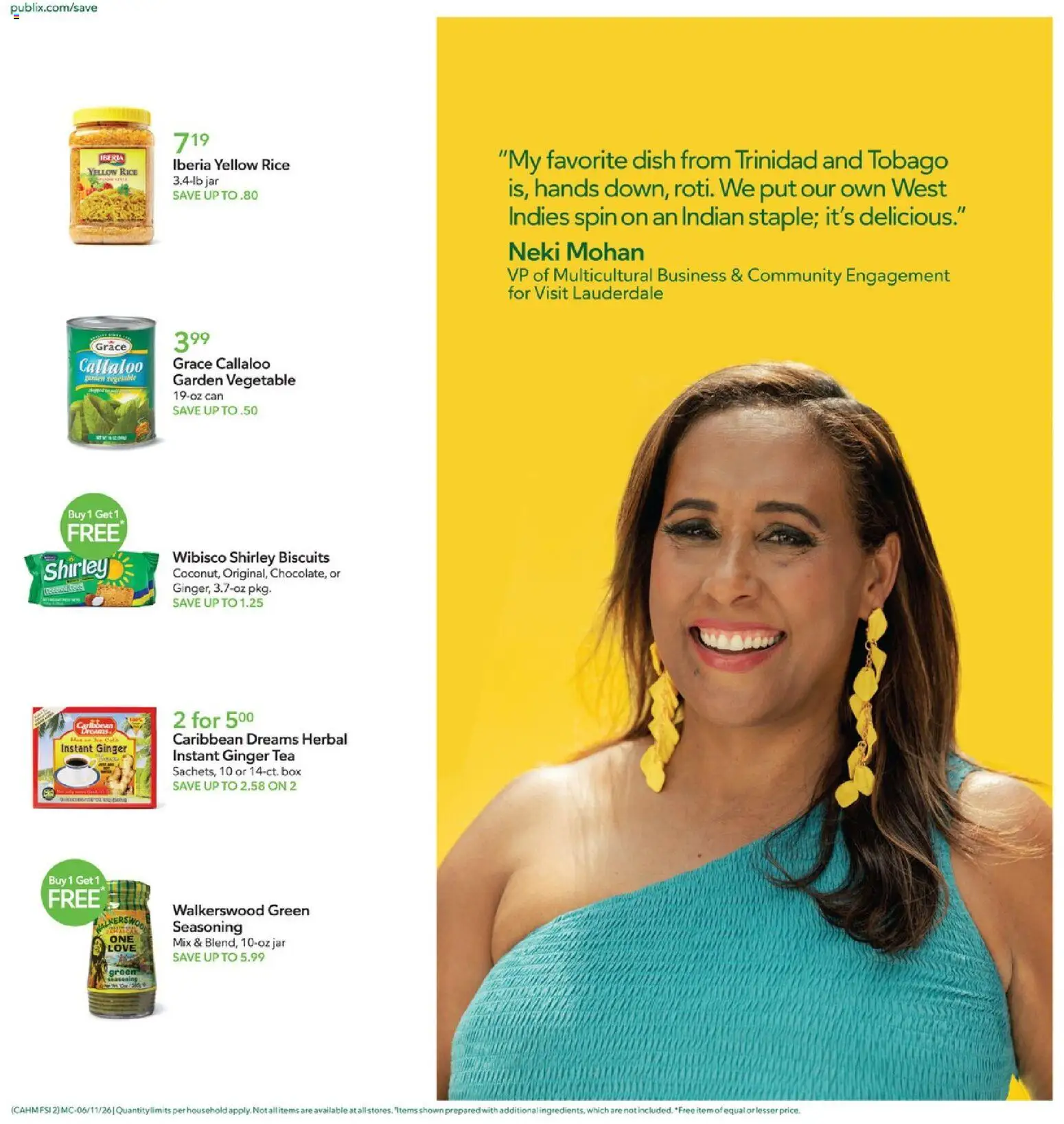 Publix Ad - valid from 11.06.2026 | Page: 2 | Products: Ginger, Box, Rice, Tea
