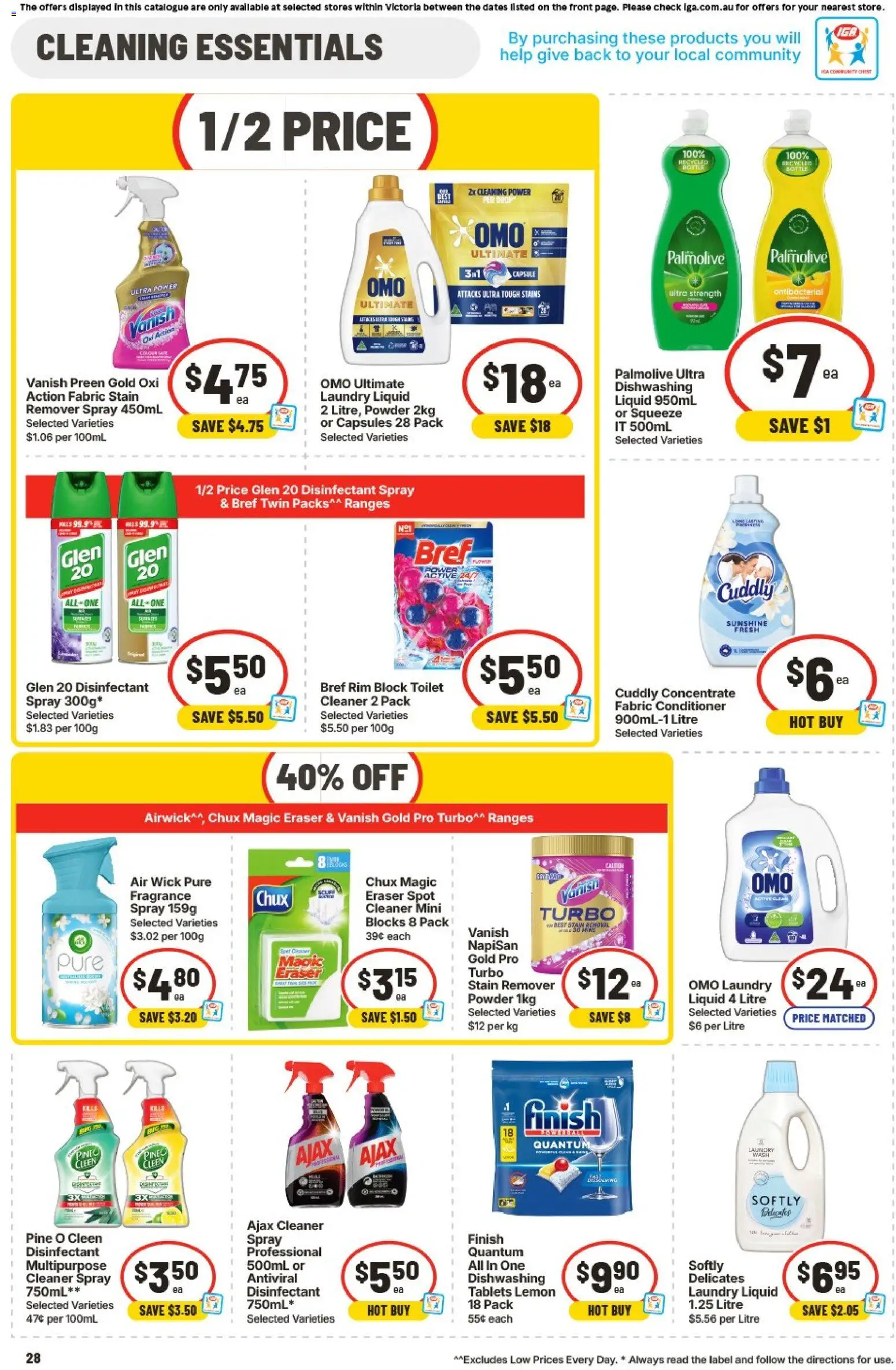 IGA catalogue - valid from 03.06.2026 | Page: 28 | Products: Cleaner, Stain remover, Lemon, Tablets