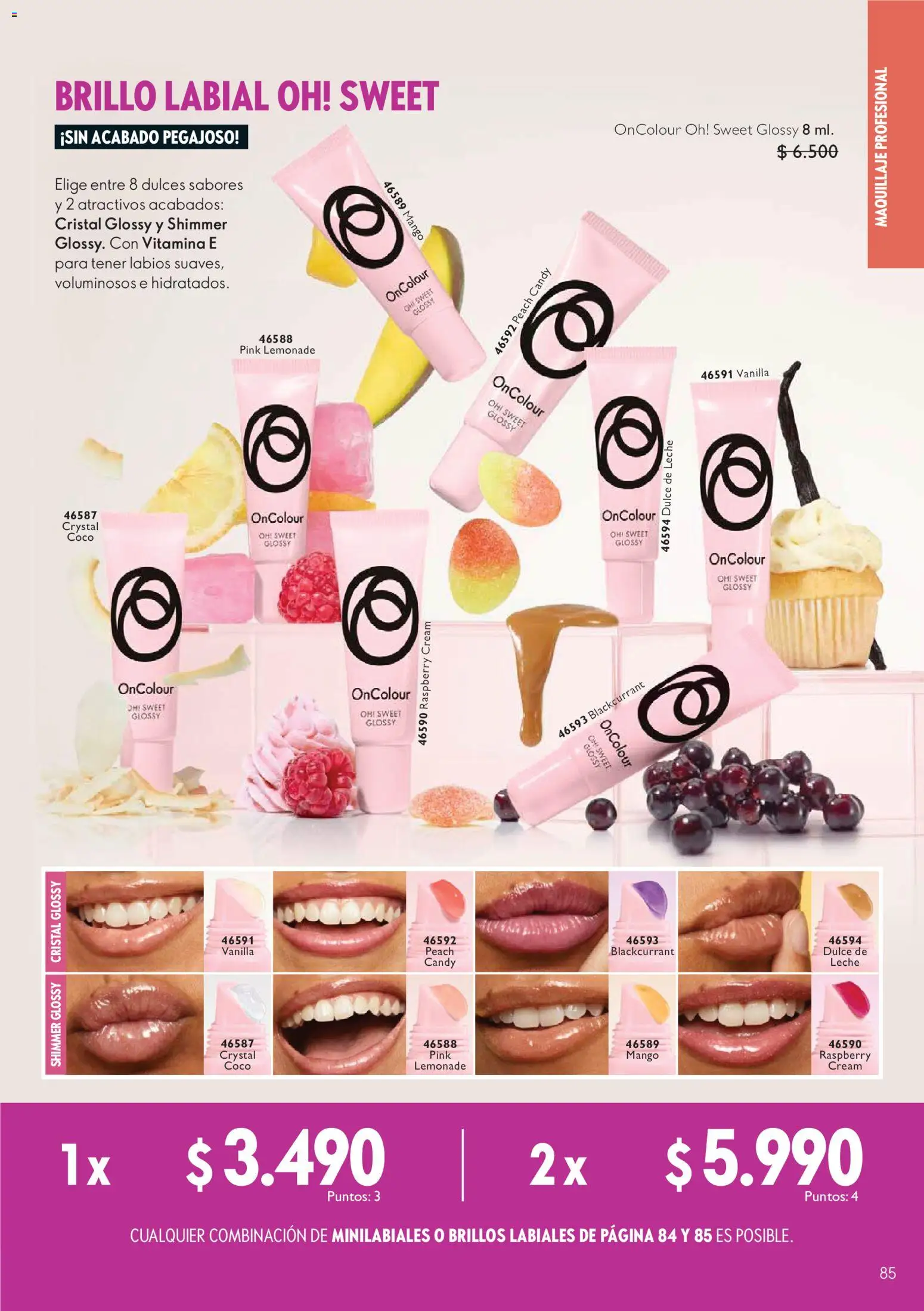 Oriflame Ofertas │ válido desde el 10.07.2026 | Página: 85 | Productos: Brillo, Mango, Maquillaje, Labial