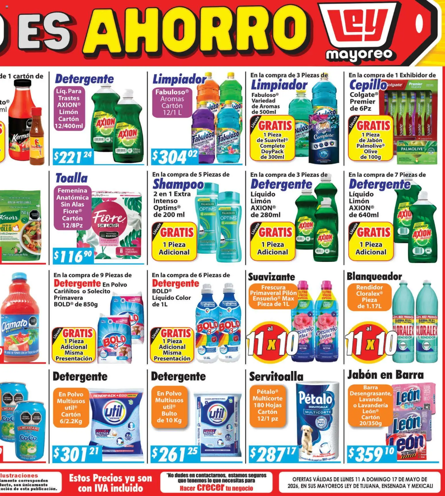 Nuevas ofertas de Casa Ley válidas en toda la República Mexicana desde el 11.05.2026. ¡Encuentra las mejores ofertas en Casa Ley folleto Frontera! | Página: 6 | Productos: Limpiador, Barra, Polvo, Jabón