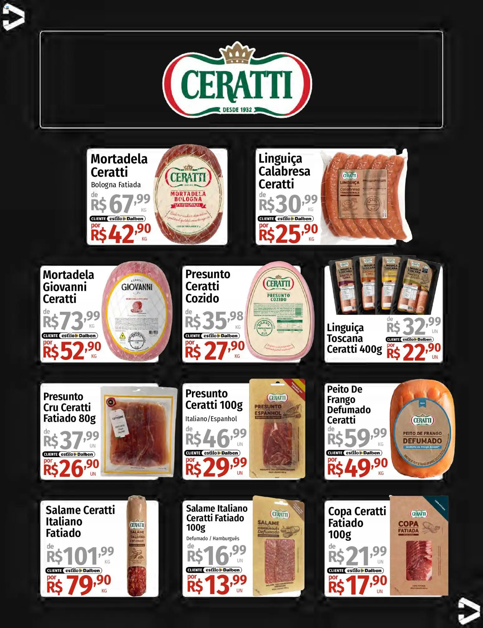 Supermercado Dalben Folheto - válido de 18.05.2026 | Página: 24 | Produtos: Presunto, Mortadela, Frango, Peito de frango