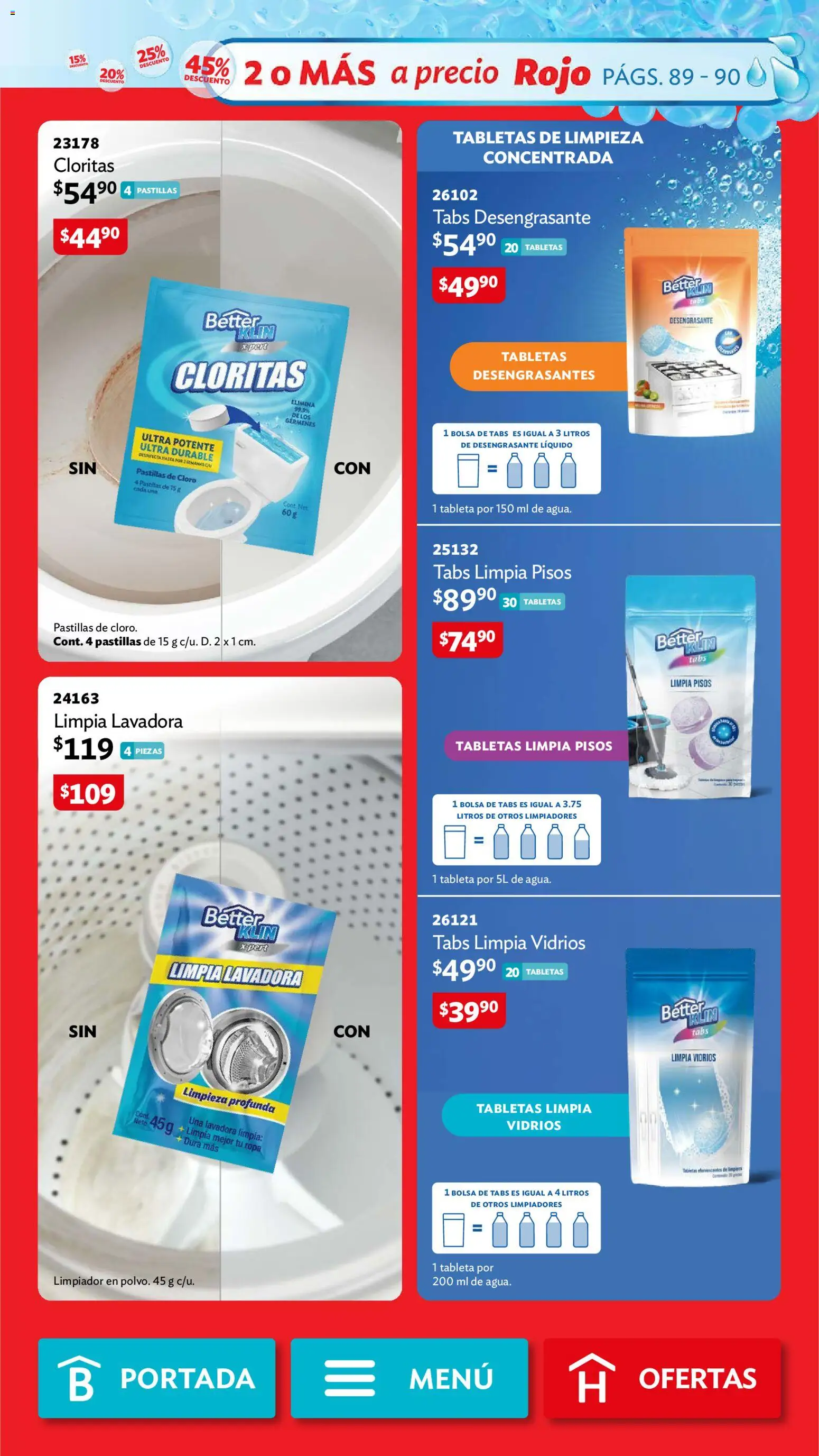 Nuevas ofertas de Betterware válidas en toda la República Mexicana desde el 28/09/2026. ¡Encuentra las mejores ofertas en Betterware campaña 10 2026! | Página: 89