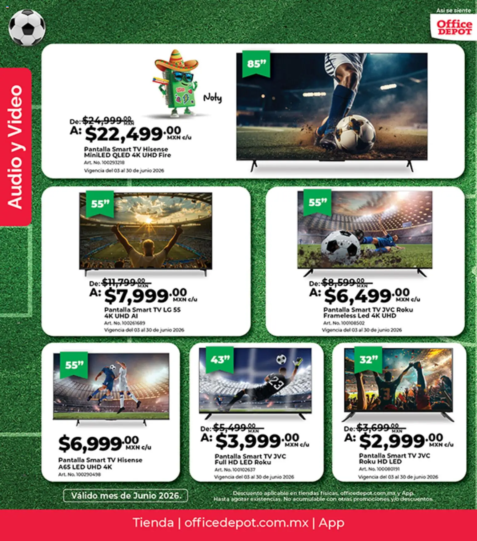 Nuevas ofertas de Office Depot válidas en toda la República Mexicana desde el 01.06.2026. ¡Encuentra las mejores ofertas en Office Depot catálogo! | Página: 2 | Productos: Audio, Video