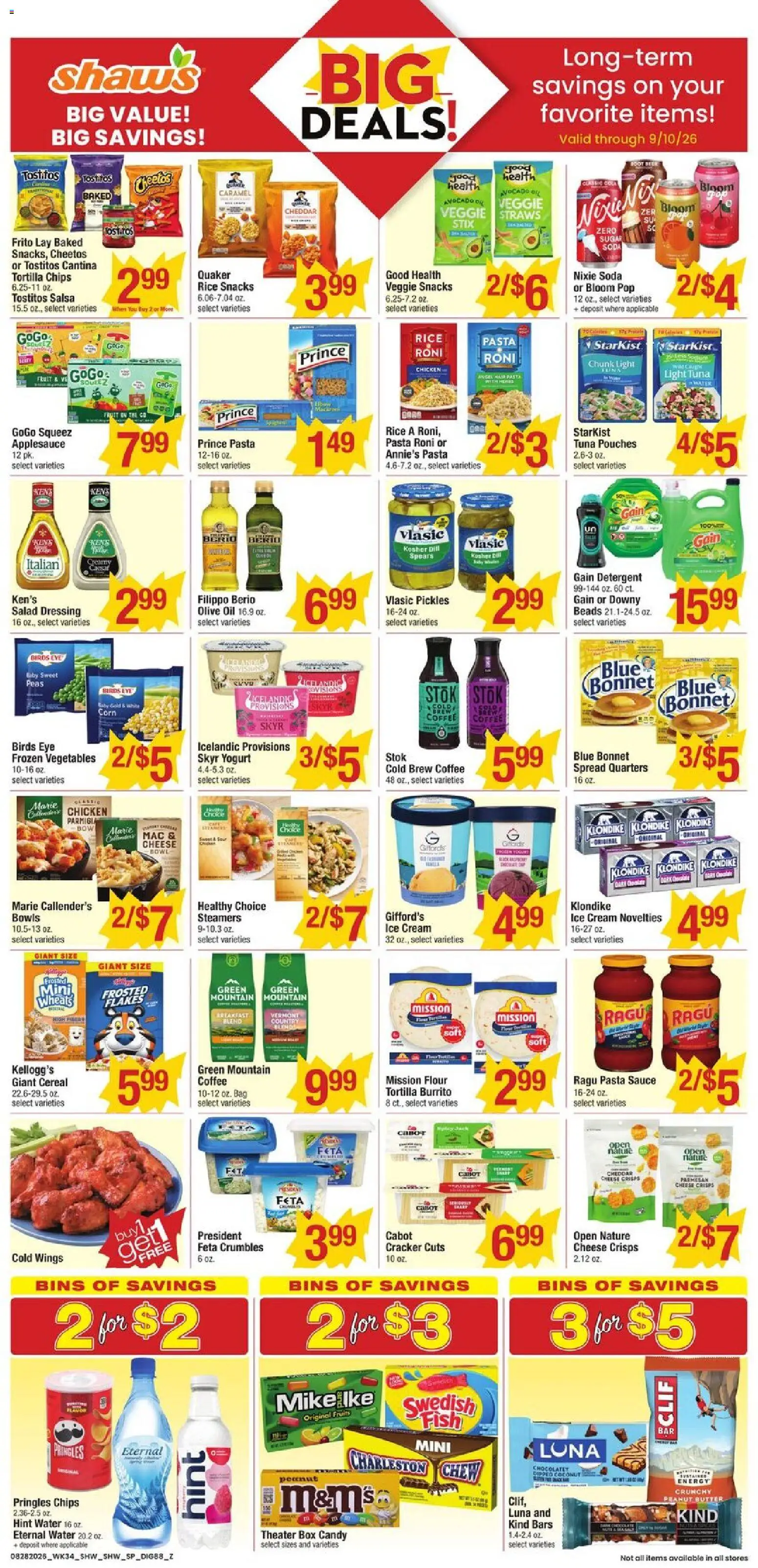 Shaw's Weekly Ad - valid from 08/28/2026 | Page: 8 | Products: Cream, Fruit, Sugar, Avocado oil