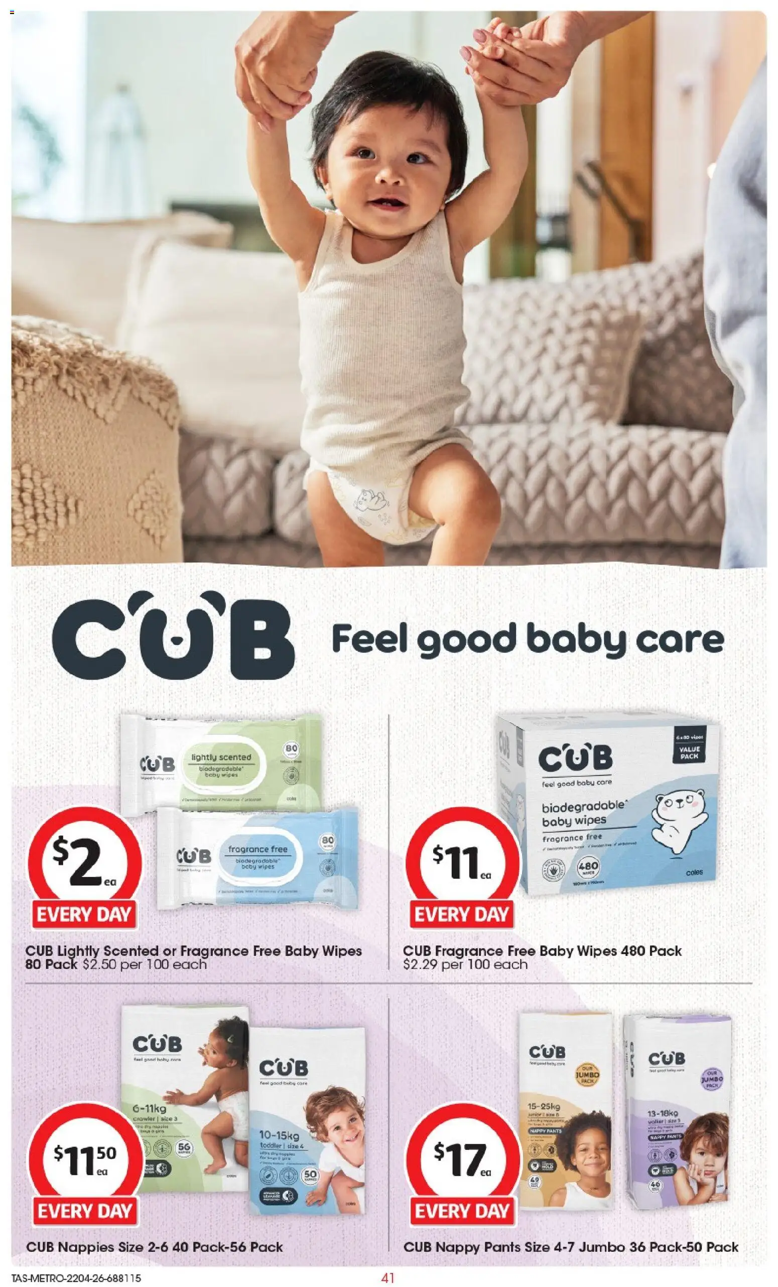 Coles catalogue - valid from 22.04.2026 | Page: 41 | Products: Fragrance, Nappies, Pants