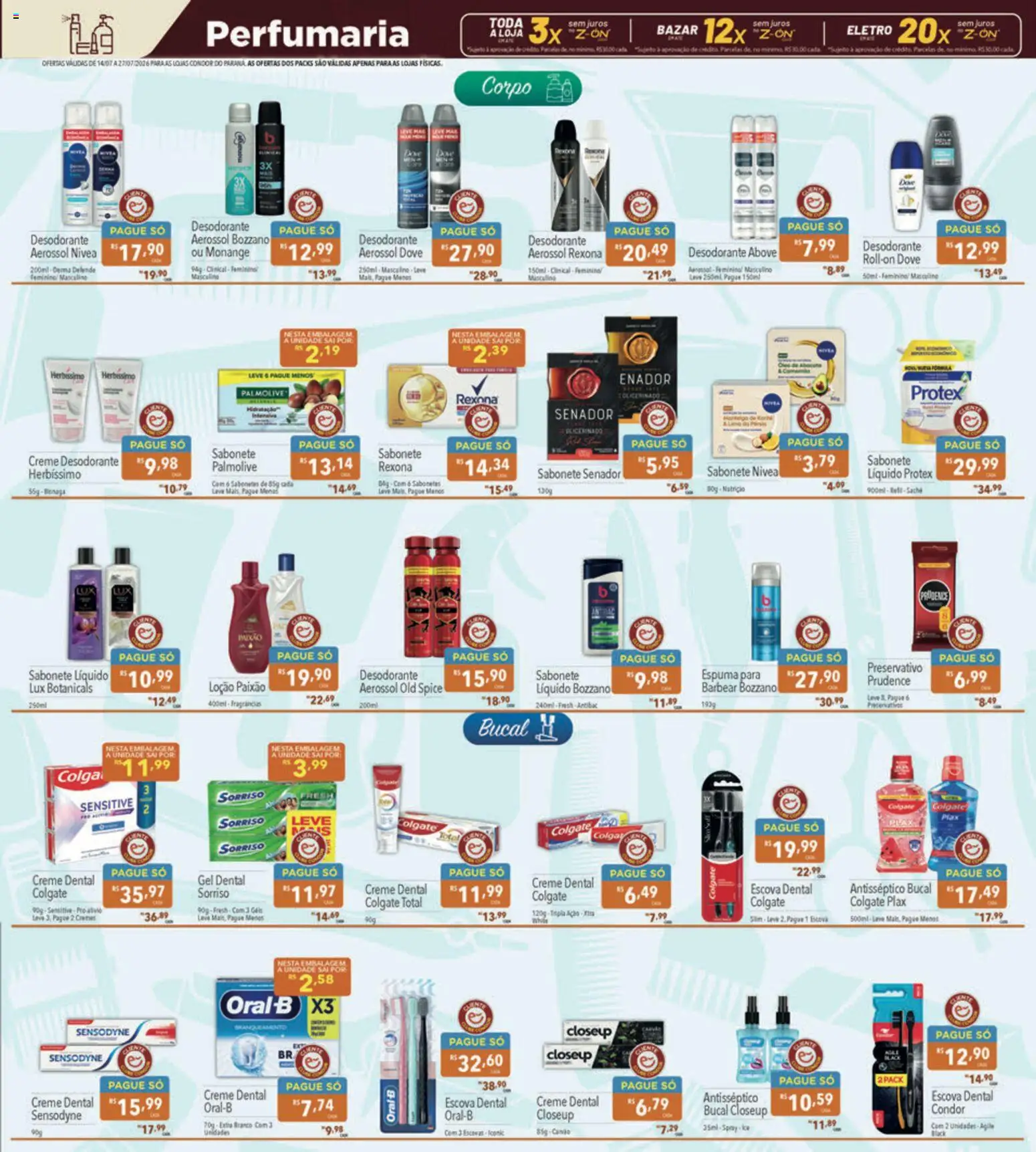 Supermercados Condor Folheto - válido de 14/07/2026 | Página: 23 | Produtos: Escova, Rexona, Dove, Sabonete líquido