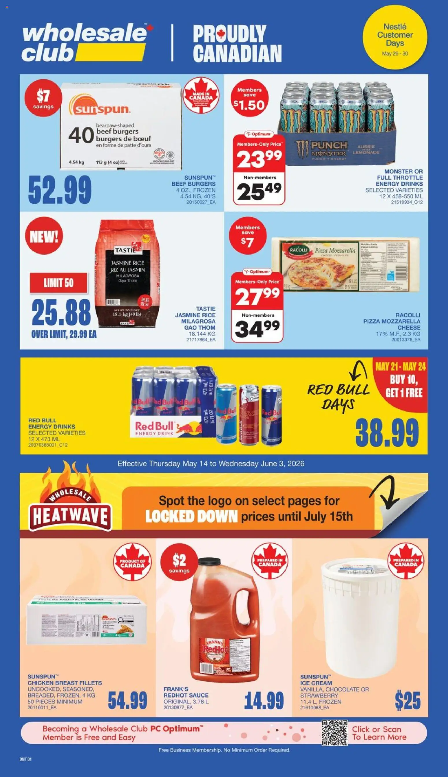 Wholesale Club flyer valid from 14.05.2026 | Page: 4 | Products: Beef, Ice cream, Cheese, Pizza