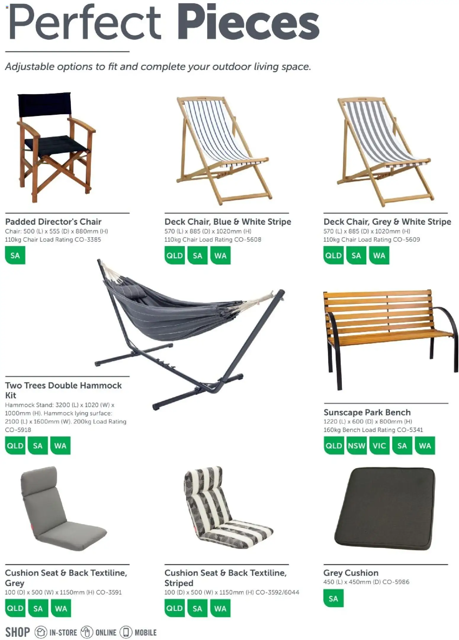 Stratco catalogue - valid from 04/12/2025 | Page: 18 | Products: Chair, Cushion, Mobile, Bench
