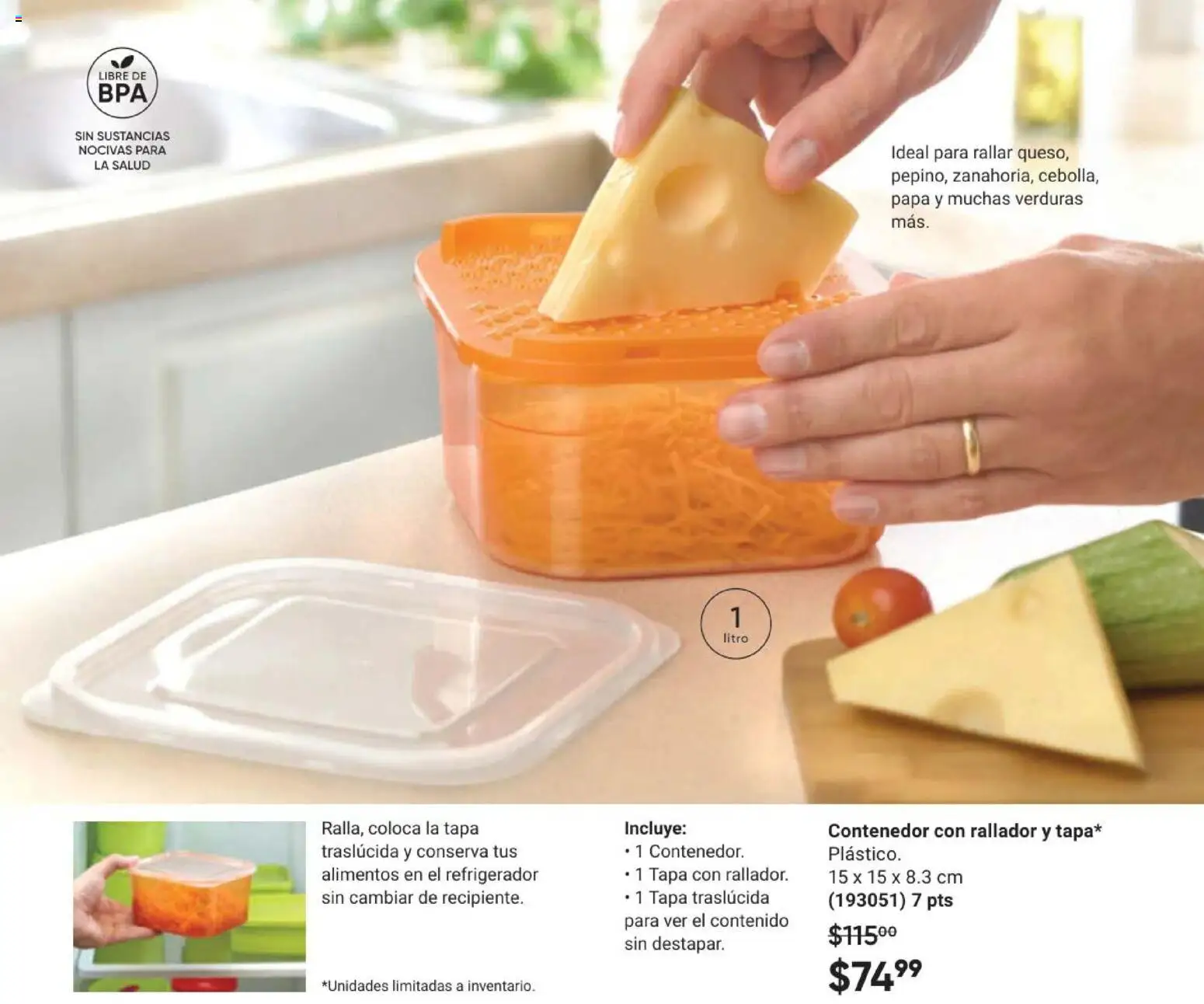 Nuevas ofertas de AVON válidas en toda la República Mexicana desde el 11/09/2026. ¡Encuentra las mejores ofertas en AVON Casa & Estilo 14 2026! | Página: 63 | Productos: Refrigerador, Rallador, Alimentos, Contenedor