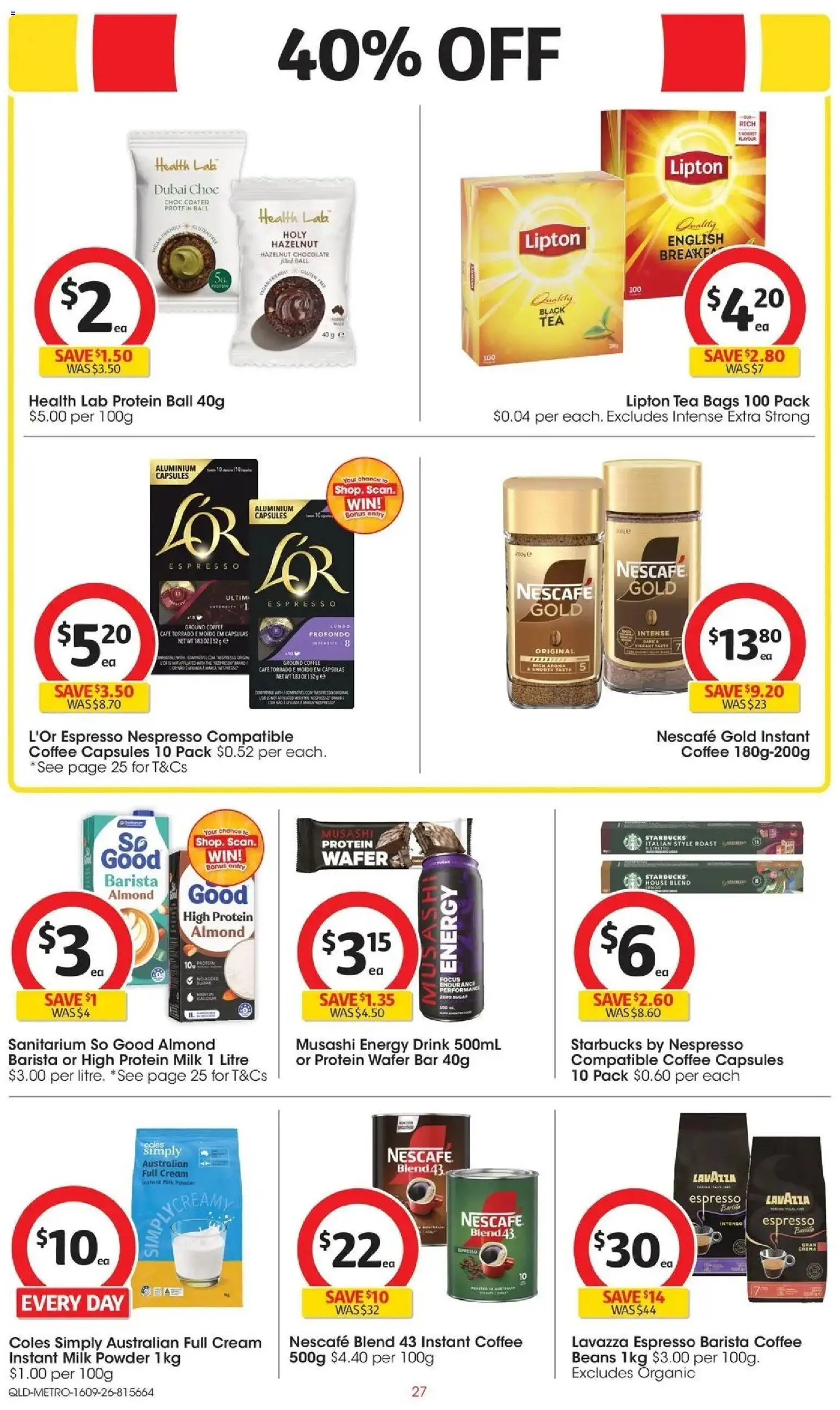 ﻿Coles catalogue valid from 16/09/2026 > Online Australia | Page: 27 | Products: Chocolate, Tea, Capsules, Roast